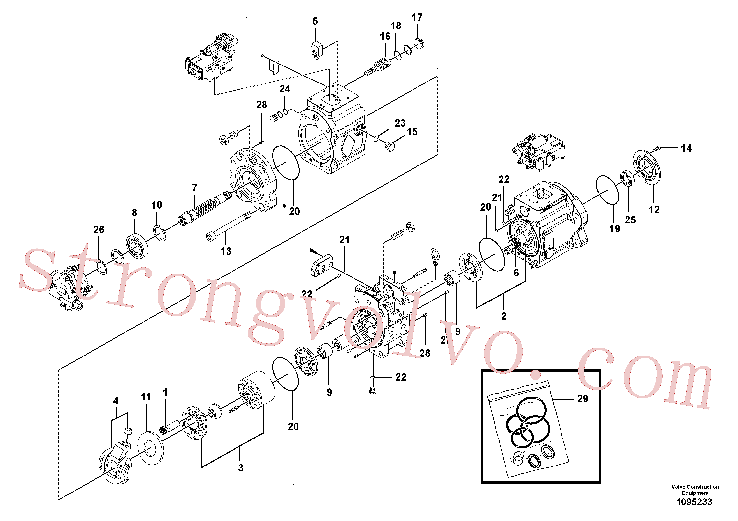 VOE14550188 Volvo Bomba hidráulica(1095233 Montagem)