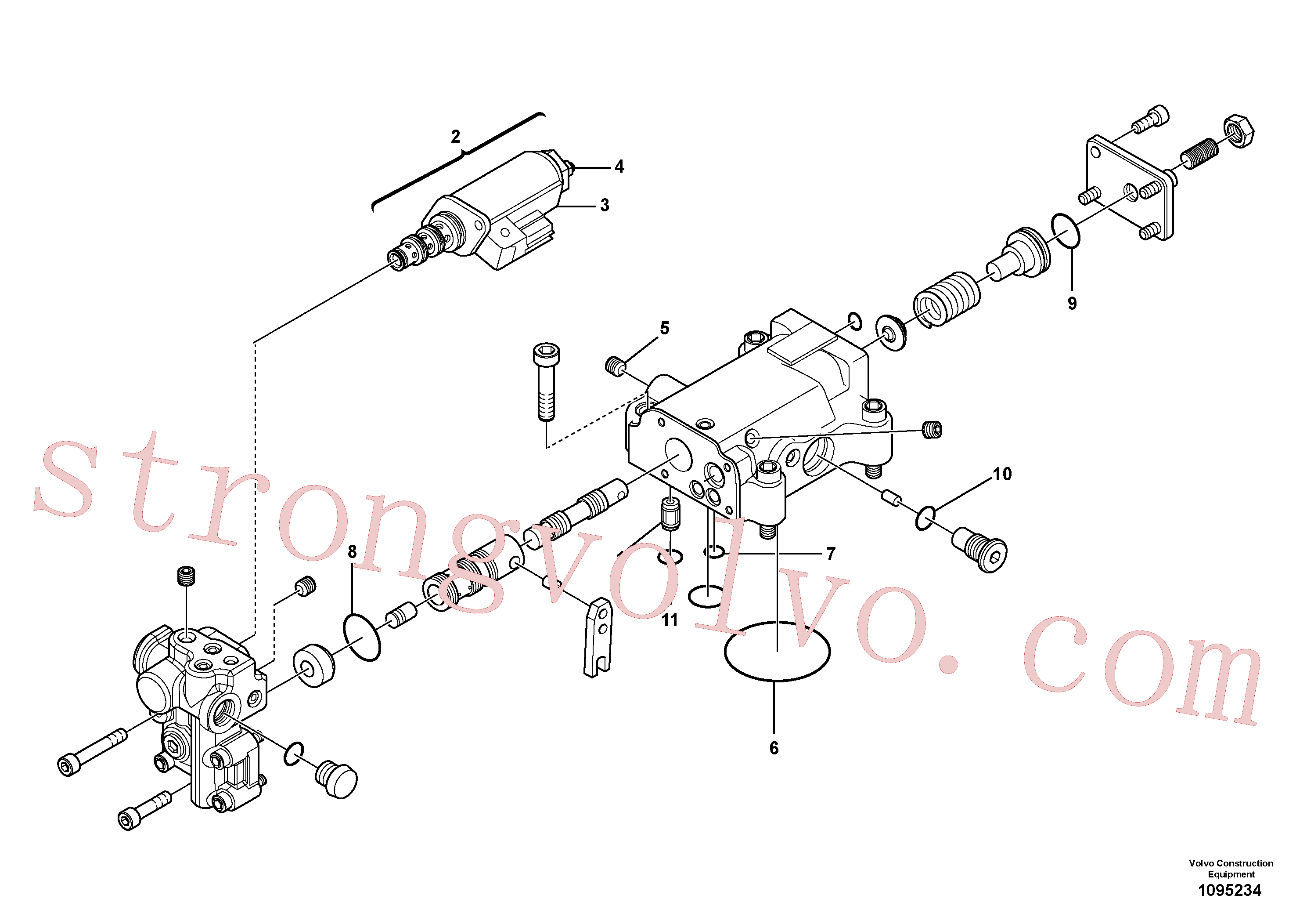 VOE14622108 Volvo Regulador, bomba hidráulica(1095234 Montagem)