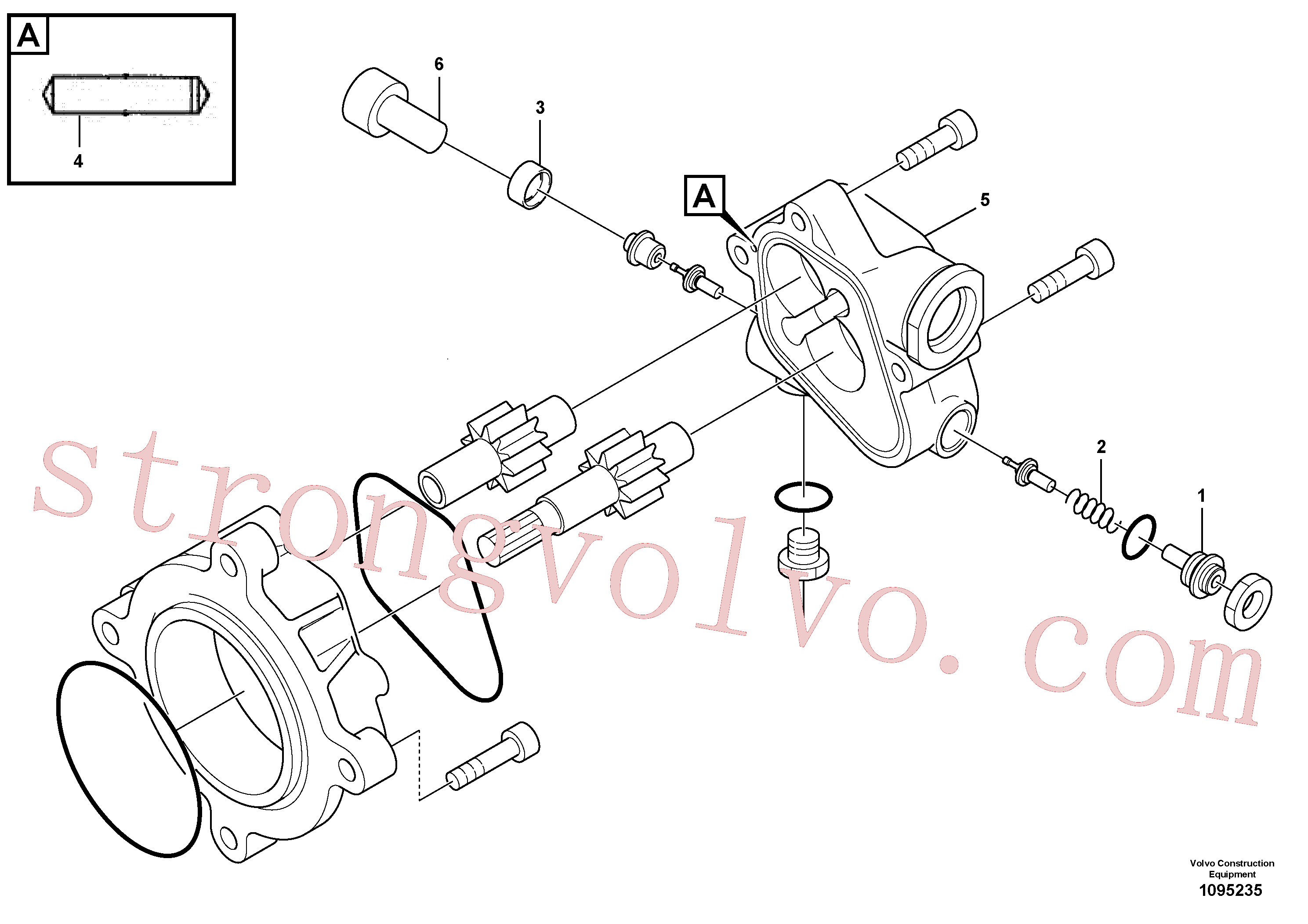 SA8230-30990 Volvo Bomba da engrenagem hidráulica(1095235 Montagem)