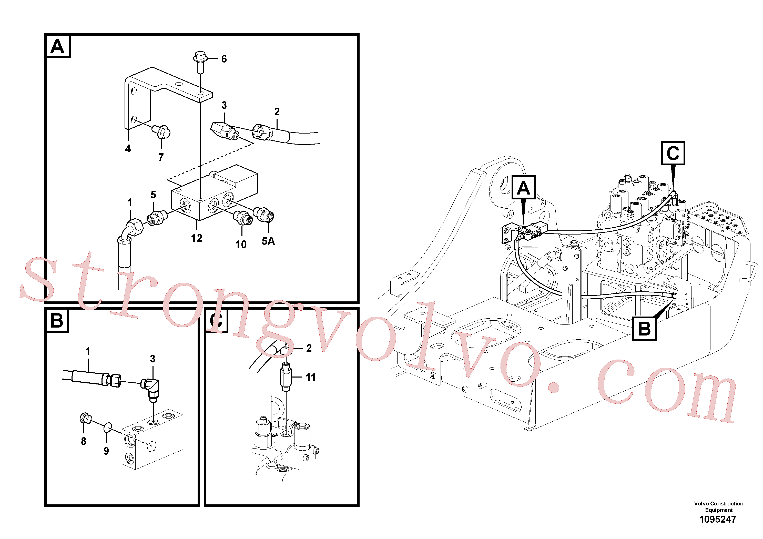 China Made VOE936479 Eternity/2 Volvo Acessórios para escavadeira