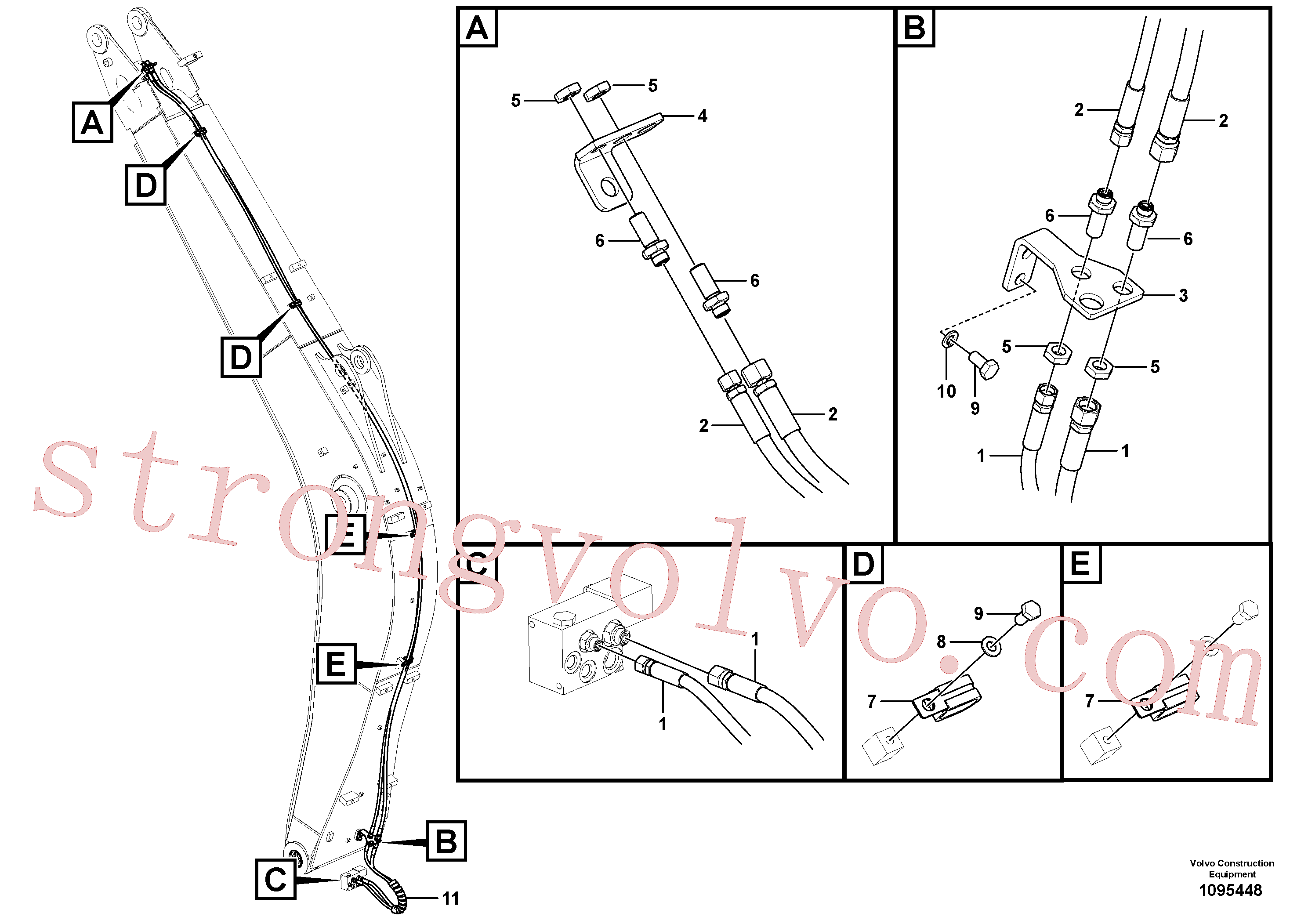 China Made VOE14509020 Suporte Volvo Acessórios para escavadeira