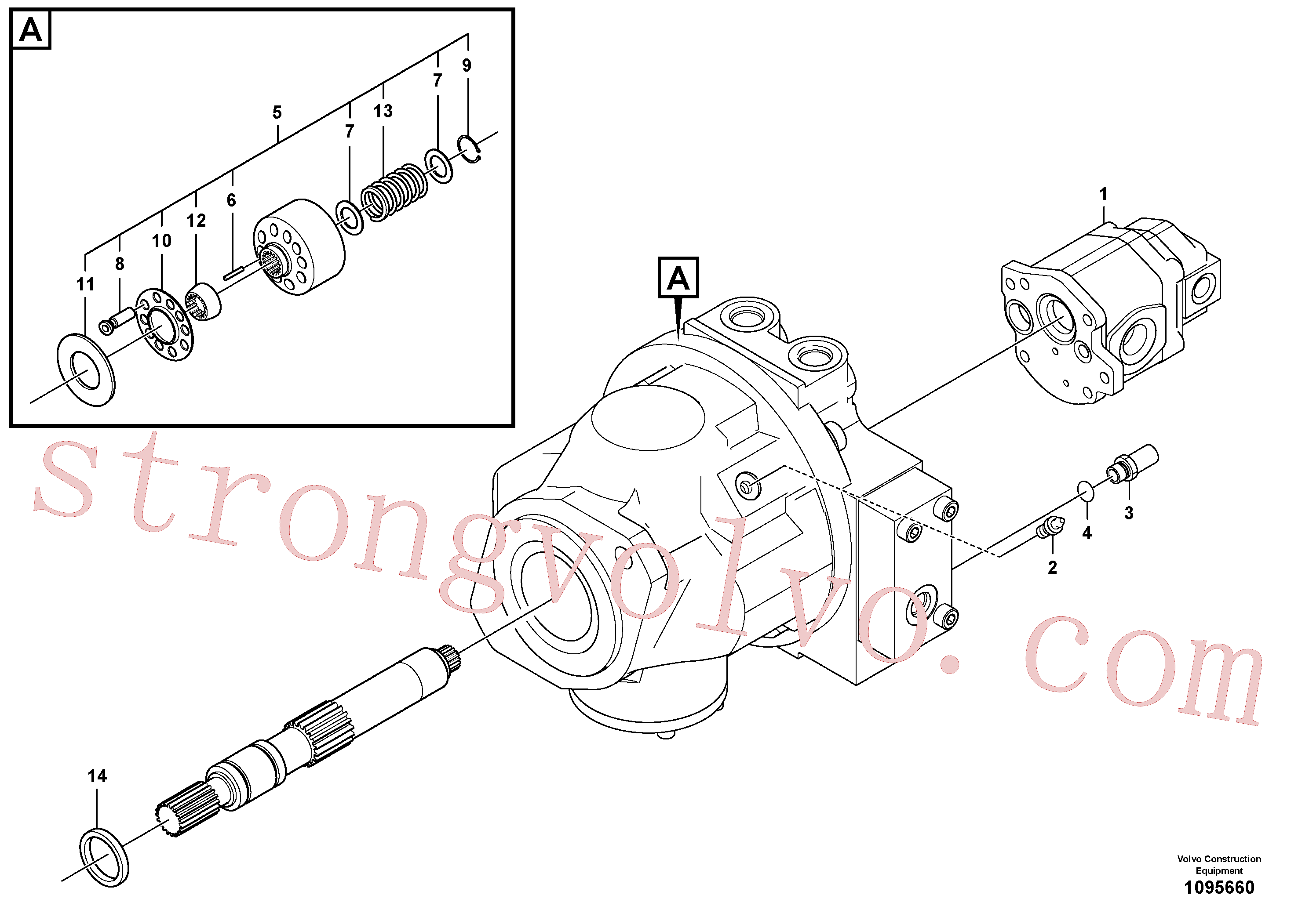 VOE14694294 Volvo Bomba hidráulica(1095660 Montagem)