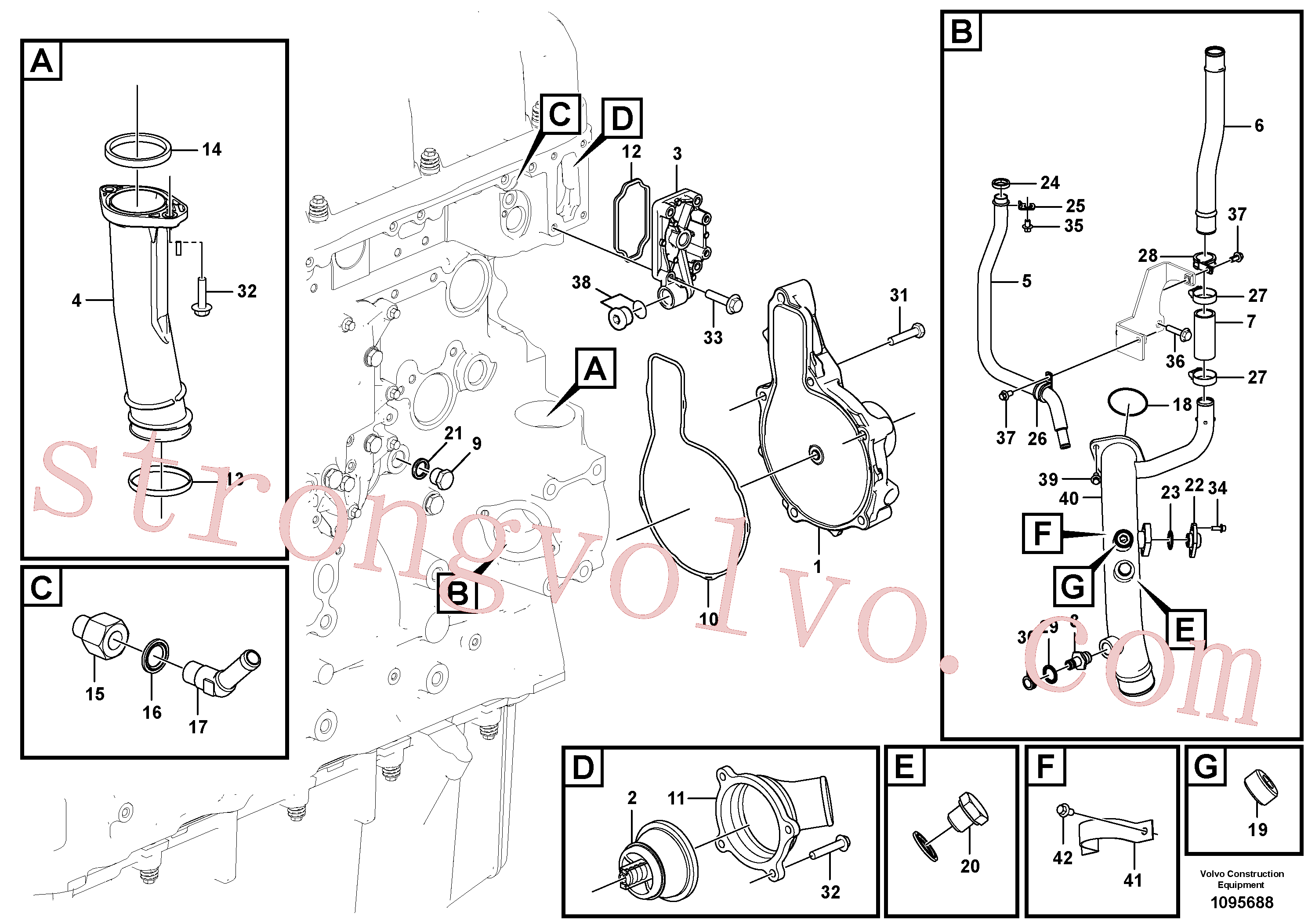 Volvo Montagem VOE984815 Parafuso flangeado Acessórios