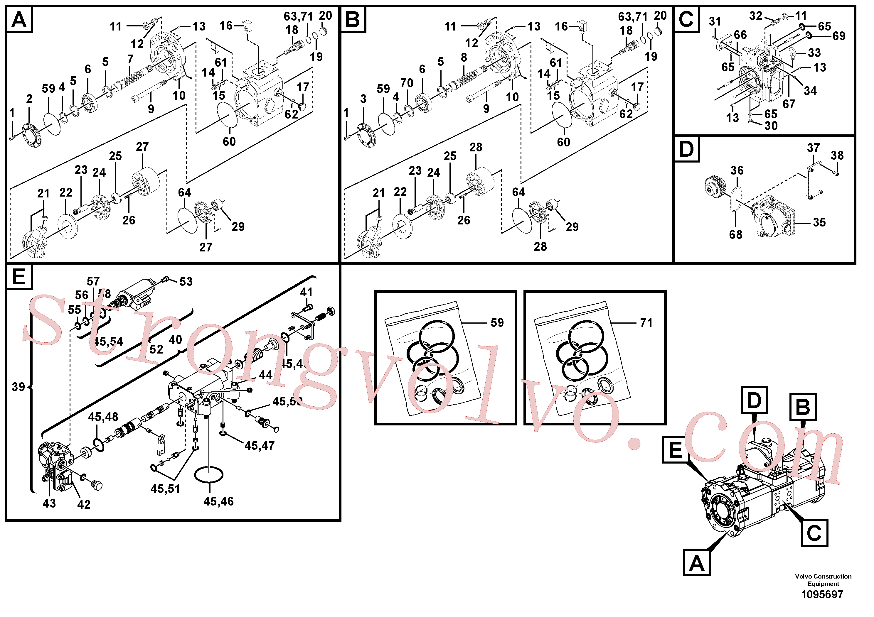 VOE14574556 Volvo Bomba hidráulica(1095697 Montagem)