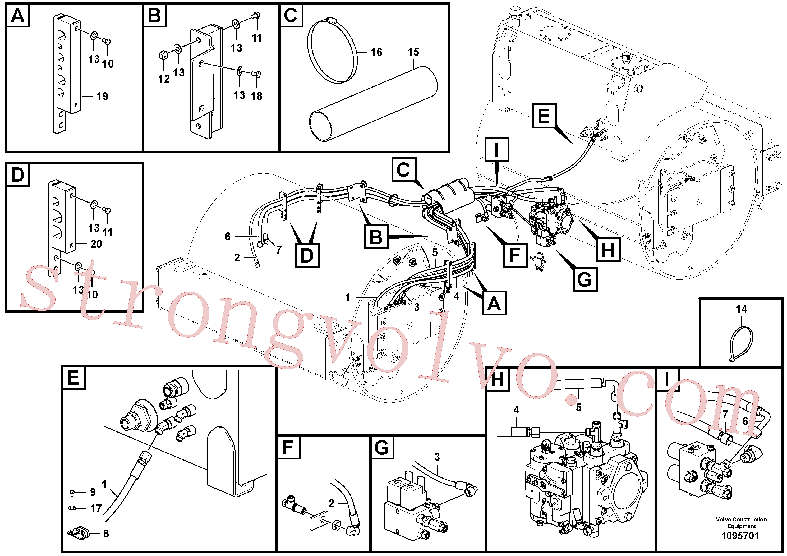 Volvo Montagem VOE15800402 Mangueira completa Acessórios