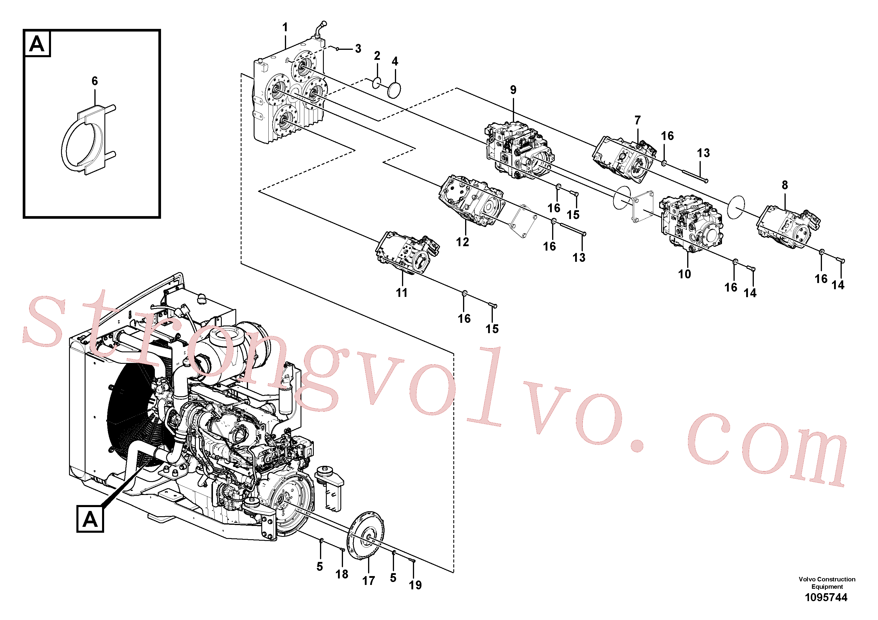 VOE12787288 Volvo Carreto distribuidor(1095744 Montagem)