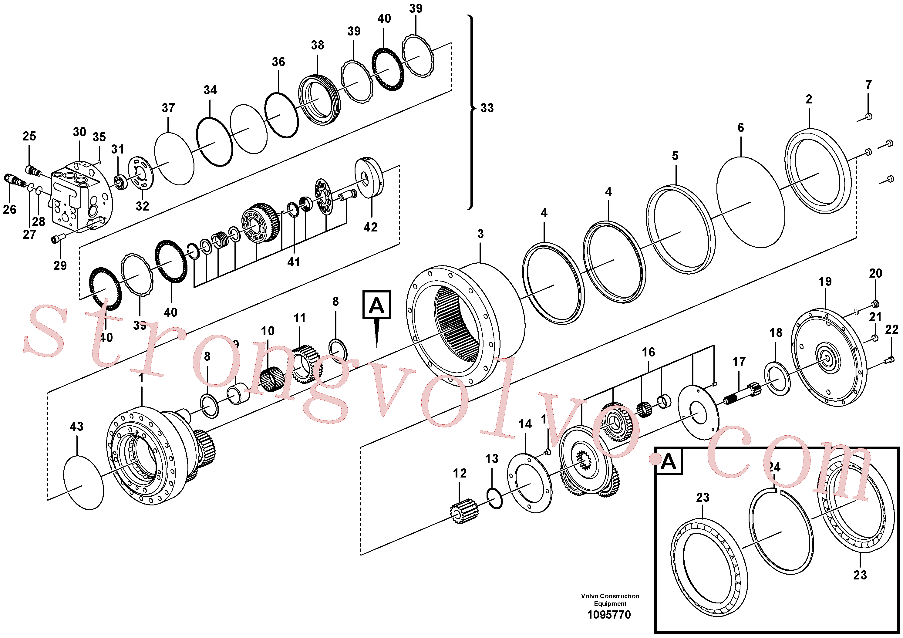 VOE14573780 Volvo Caixa de ferramentas de estrada(1095770 Montagem)