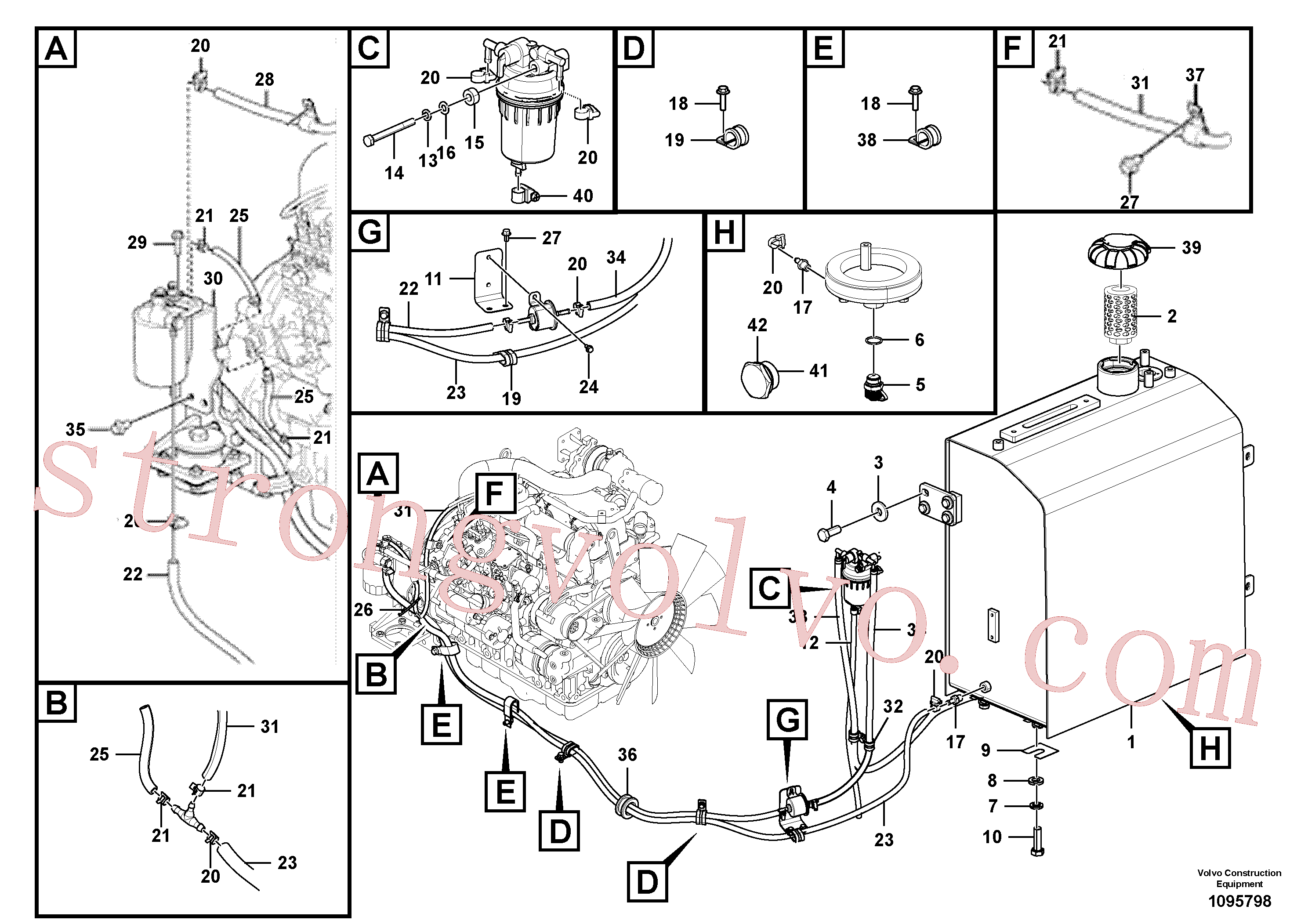 Atacado VOE997964 Parafuso sextavado Volvo escavadeira