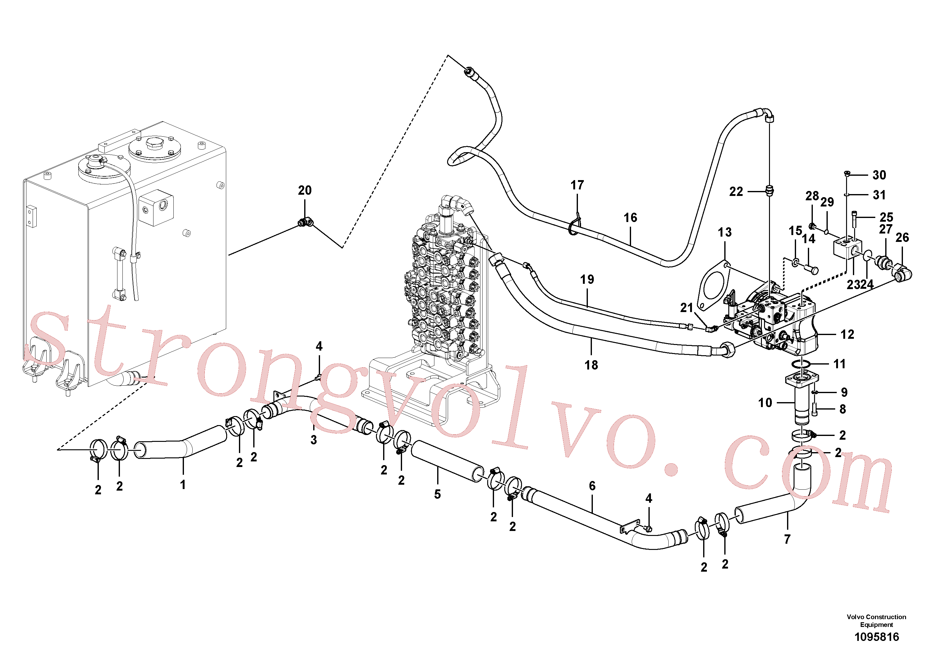 VOE14636795 Volvo Bomba hidráulica(1095816 Montagem)