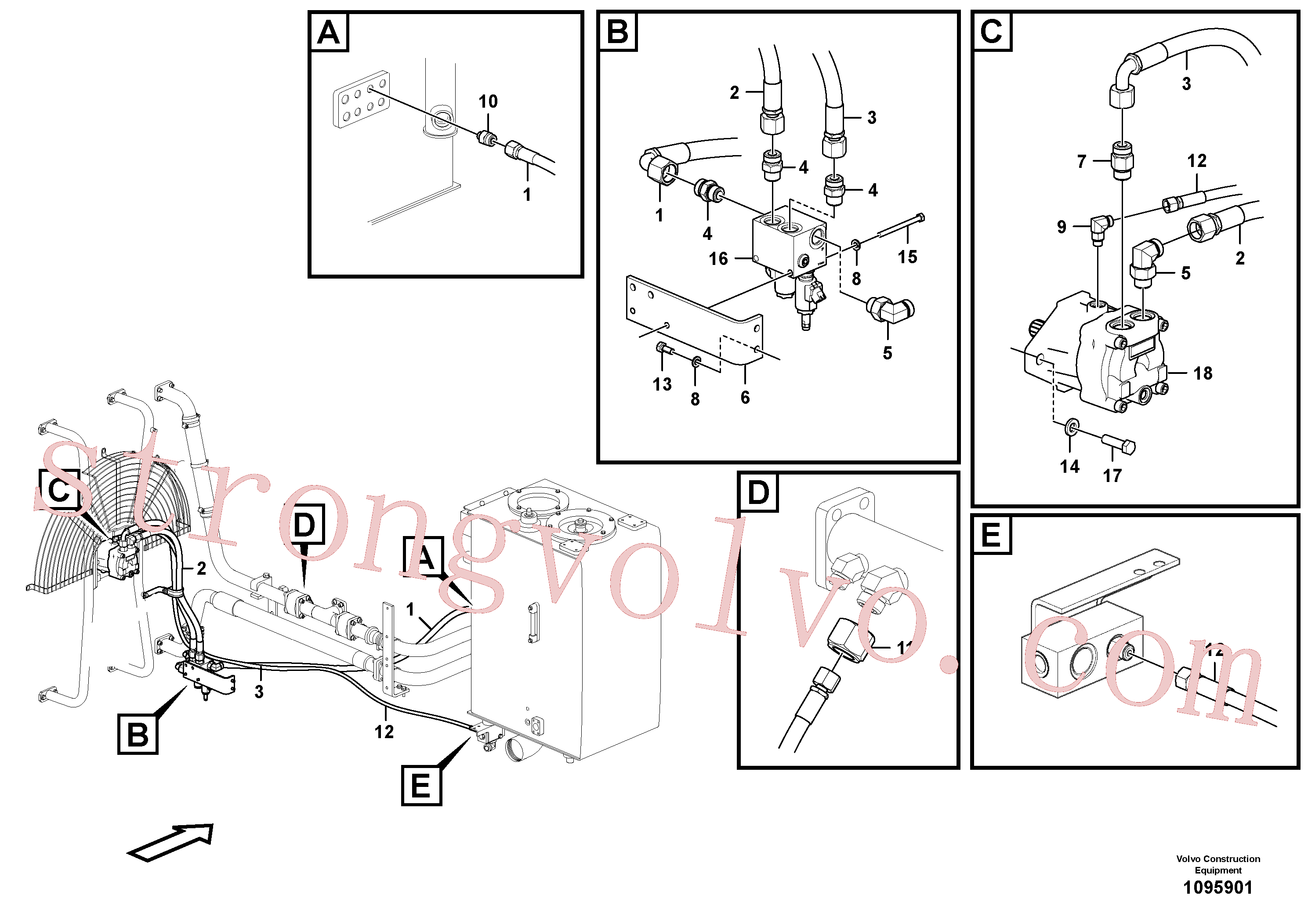 Volvo Montagem VOE60110319 Parafuso sextavado Acessórios