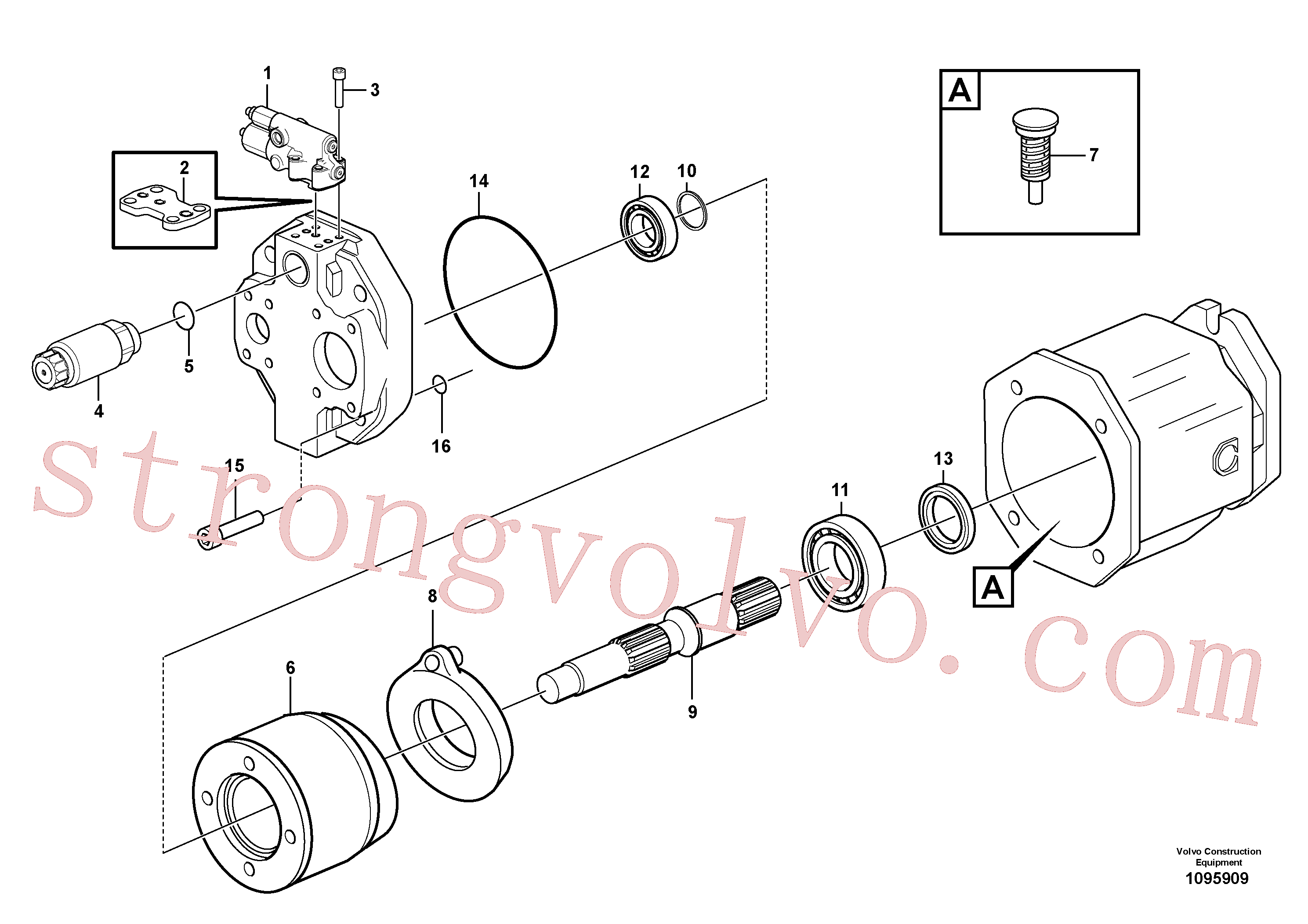VOE11411964 Volvo Bomba hidráulica(1095909 Montagem)