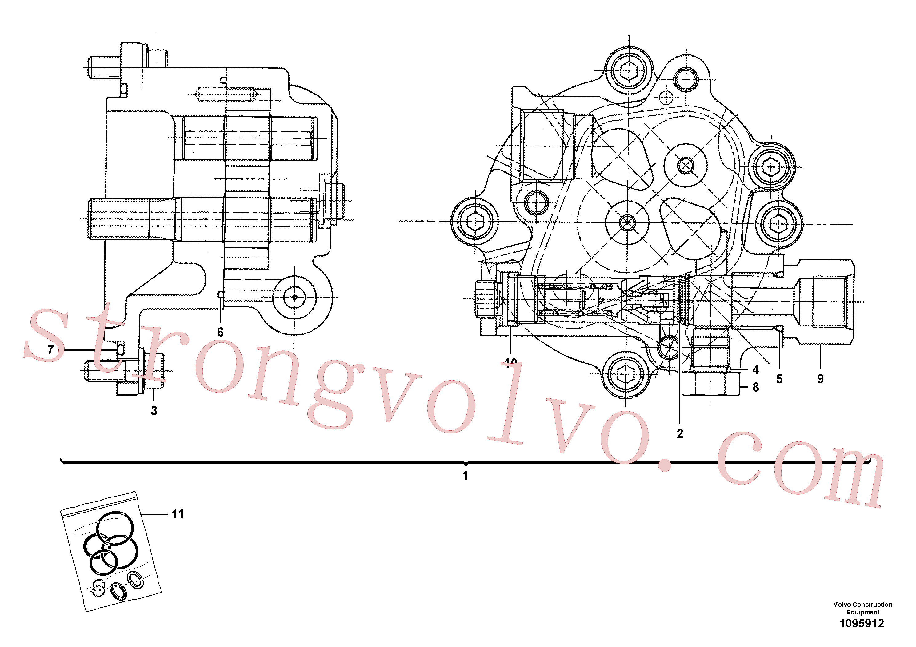 VOE14567673 Volvo Conjunto da bomba(1095912 Montagem)