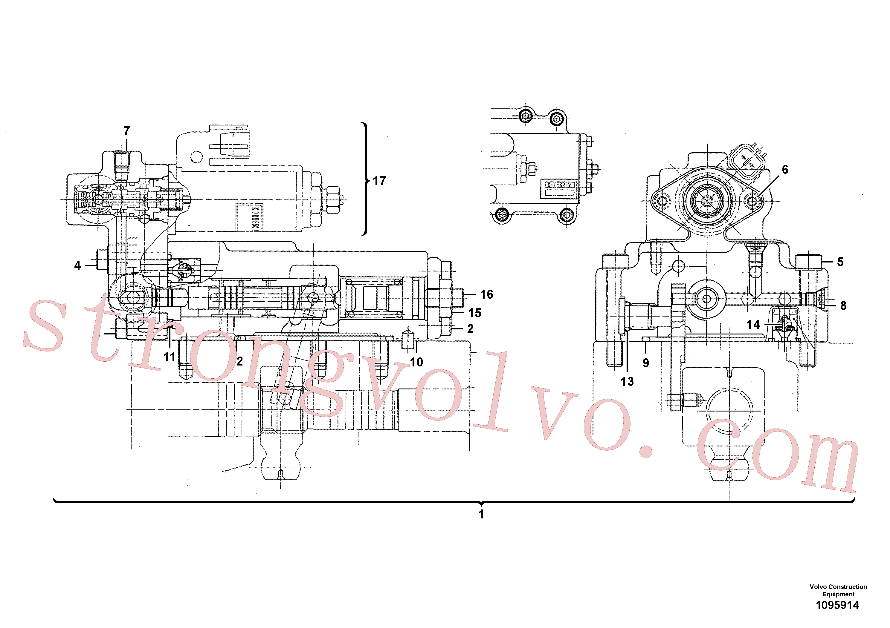 VOE14622108 Volvo Conjunto da bomba(1095914 Montagem)