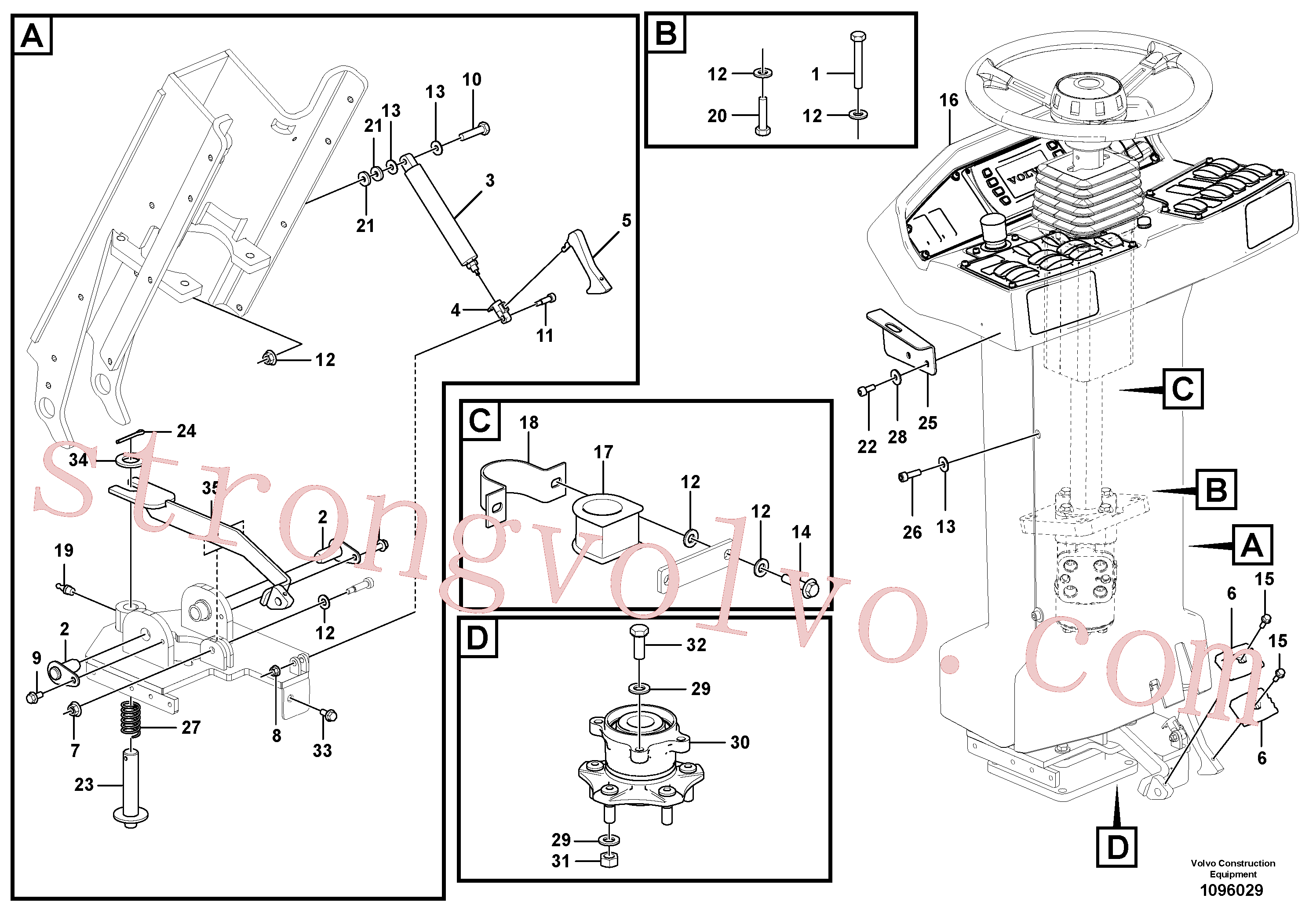 China Made VOE60113803 Arruela simples Volvo Acessórios para escavadeira