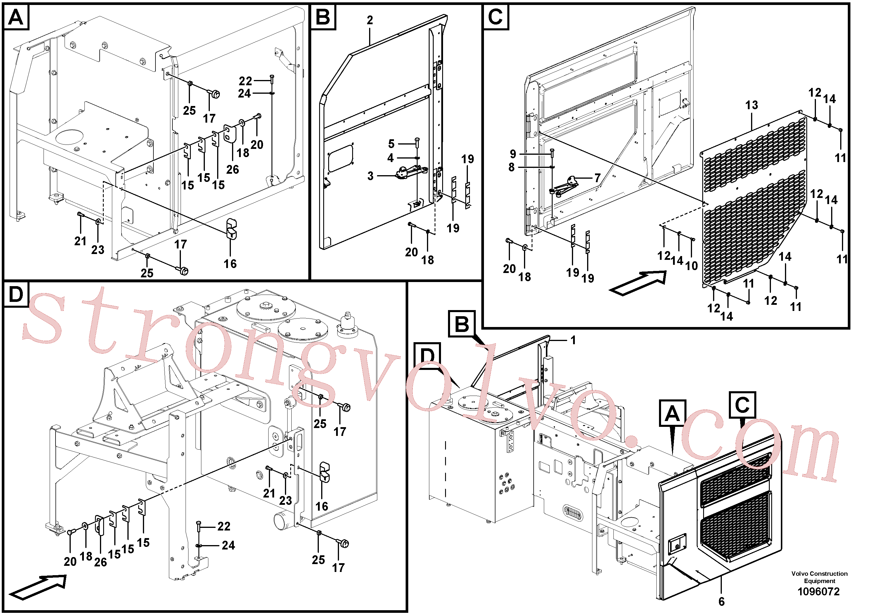 VOE60112258 Volvo Porta, lateral(1096072 Montagem)