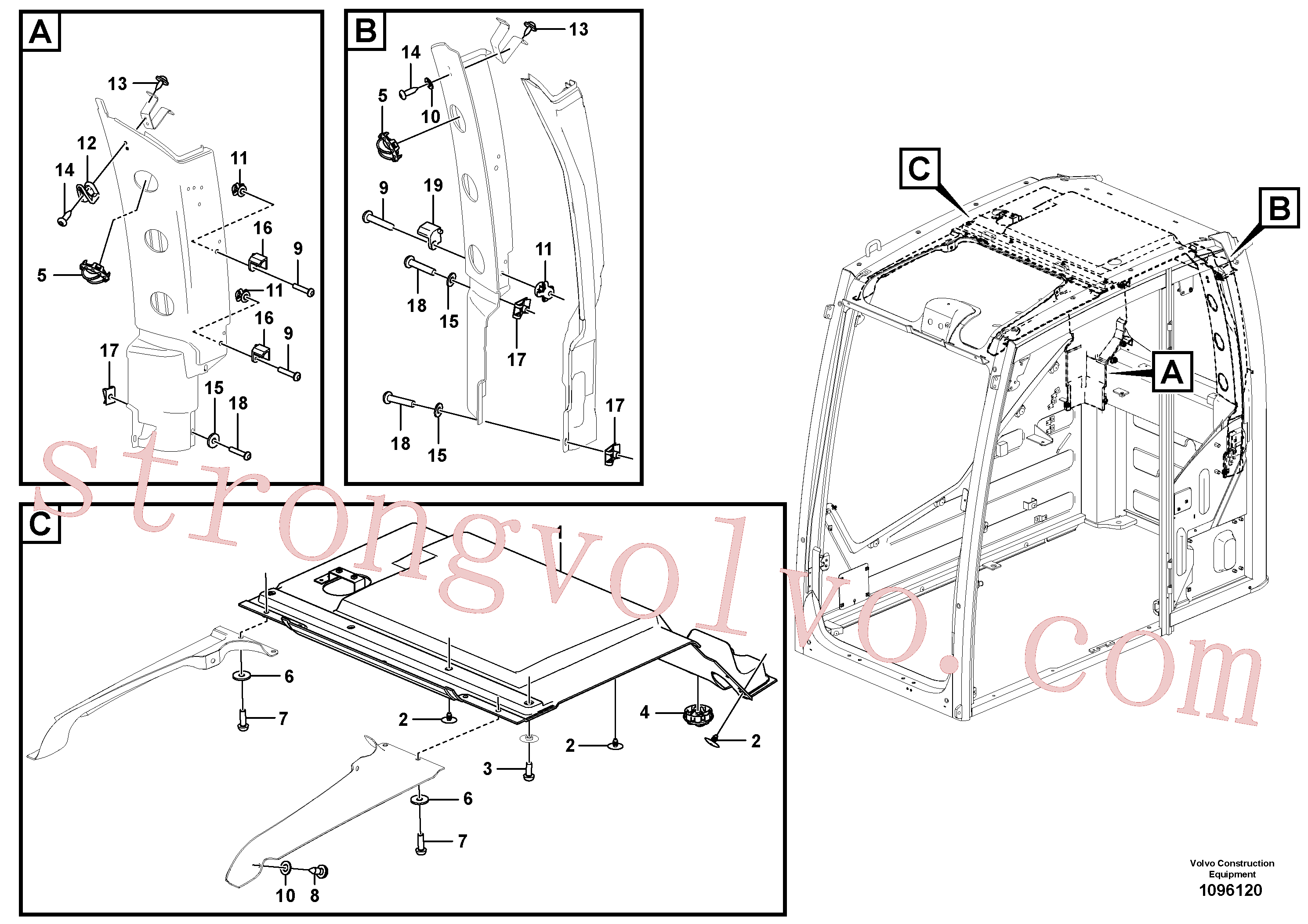 VOE994877 Volvo Componentes internos(1096120 Montagem)