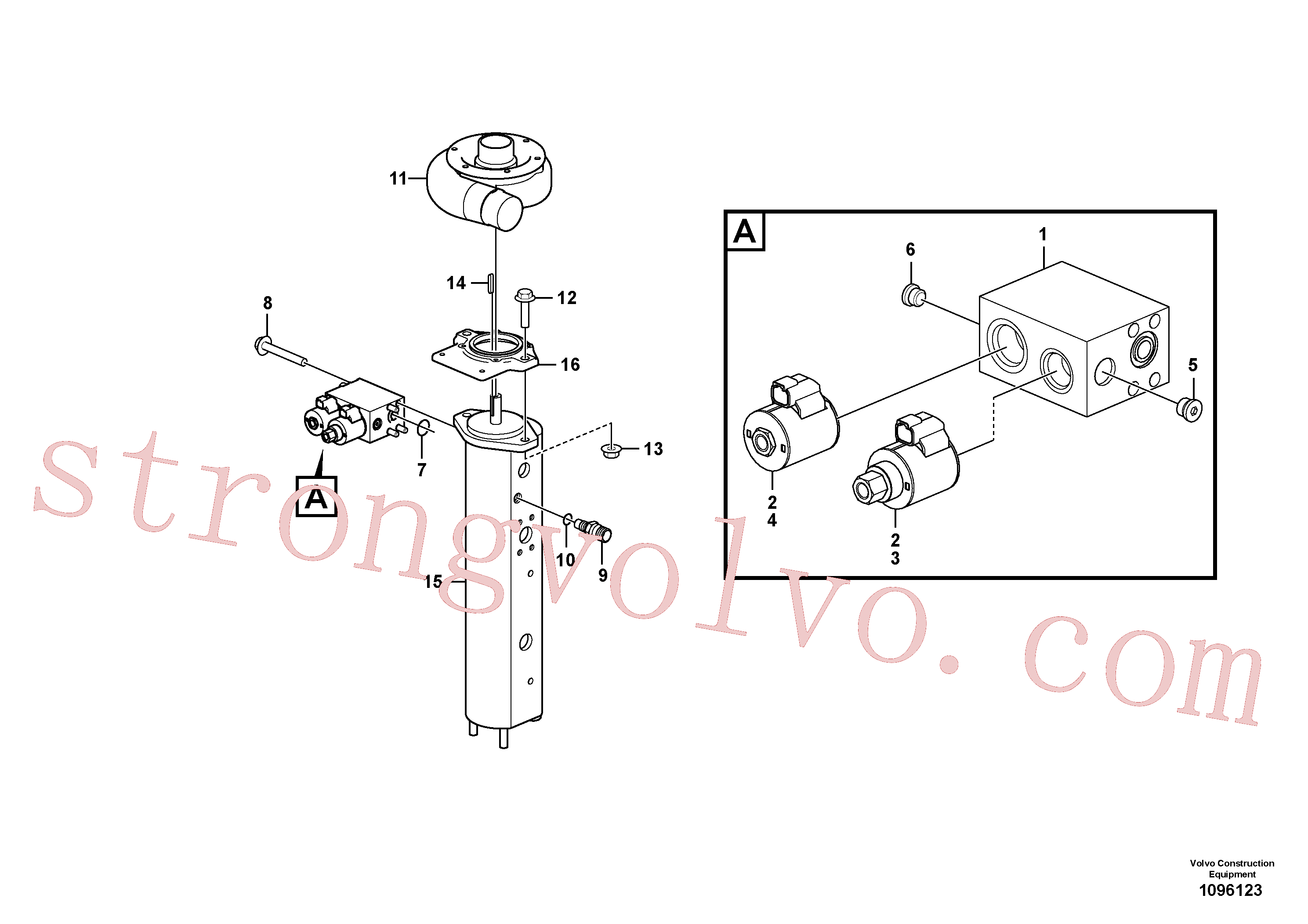 VOE12743492 Volvo Bomba de água(1096123 Montagem)