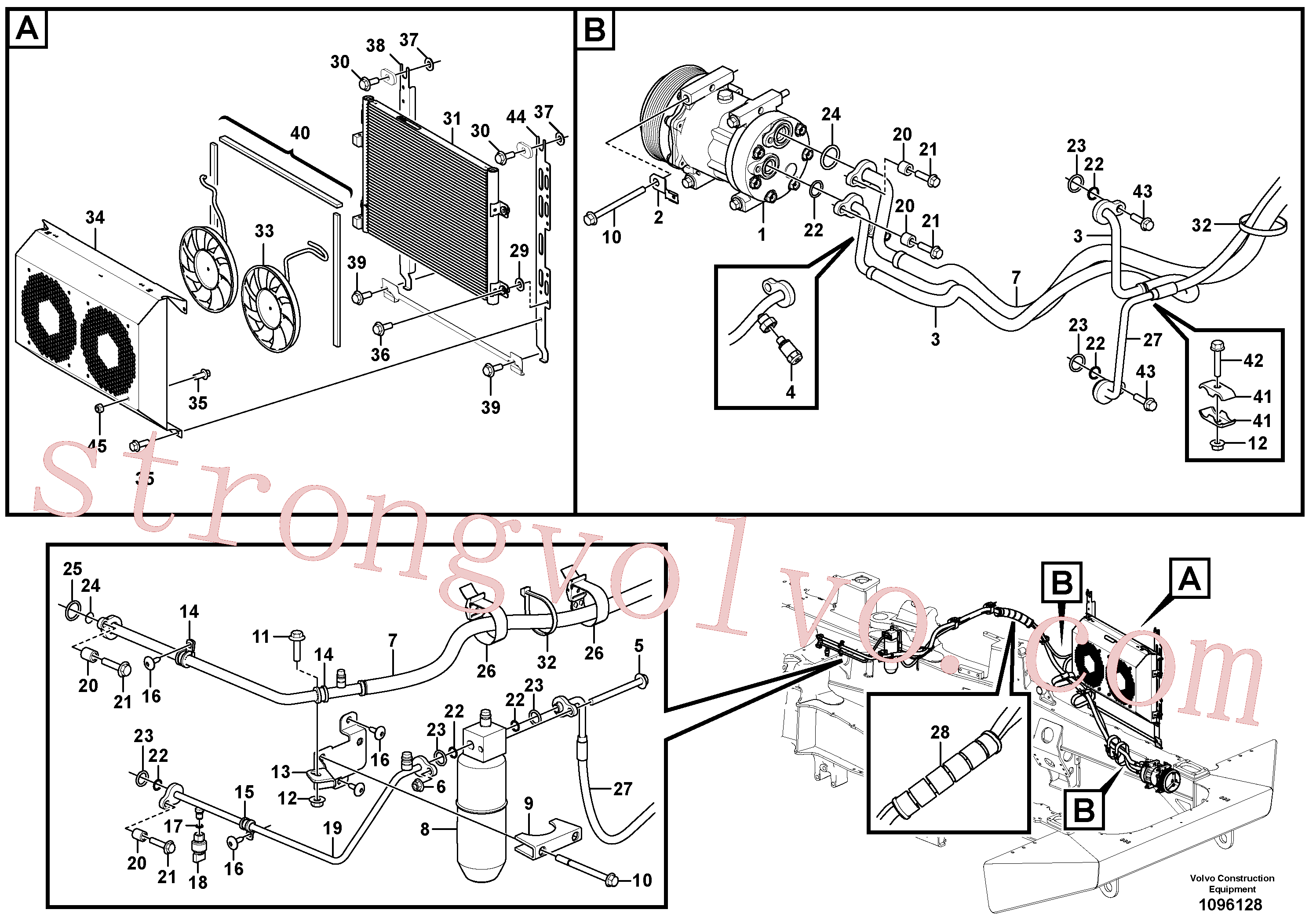 VOE60113865 Volvo Ar condicionado(1096128 Montagem)