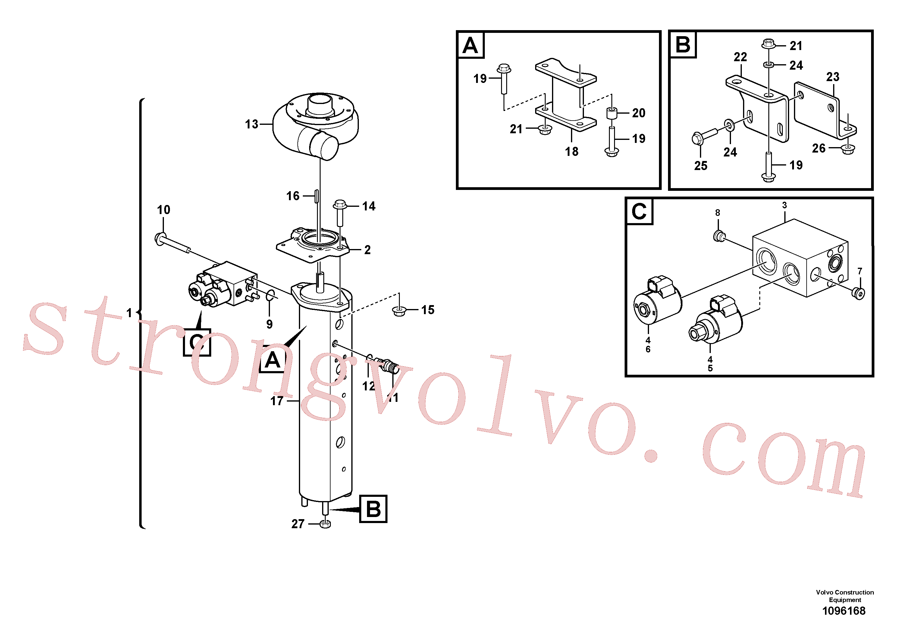 Atacado VOE12743492 Plug Volvo escavadeira
