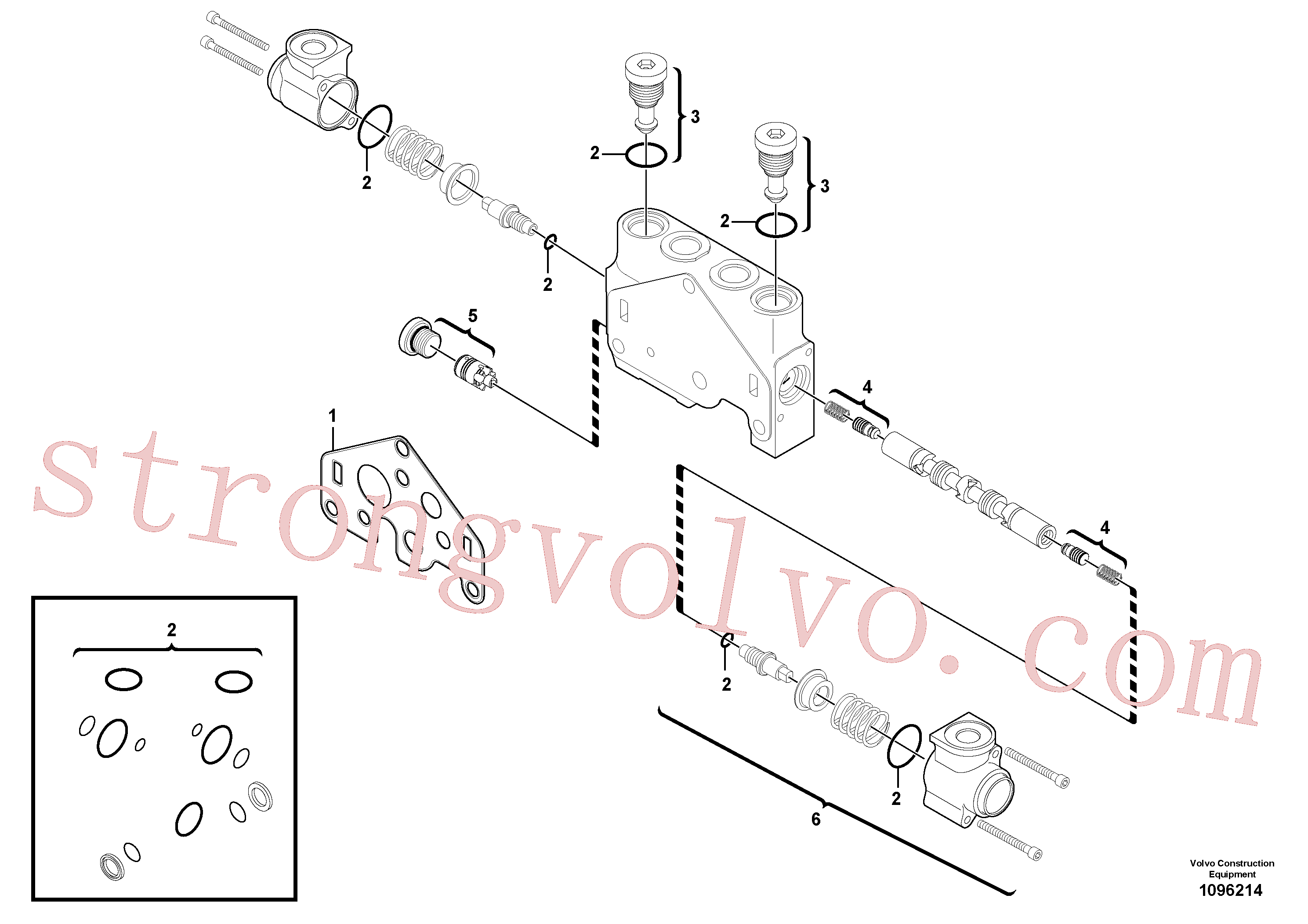 VOE17491807 Volvo Secção da válvula(1096214 Montagem)