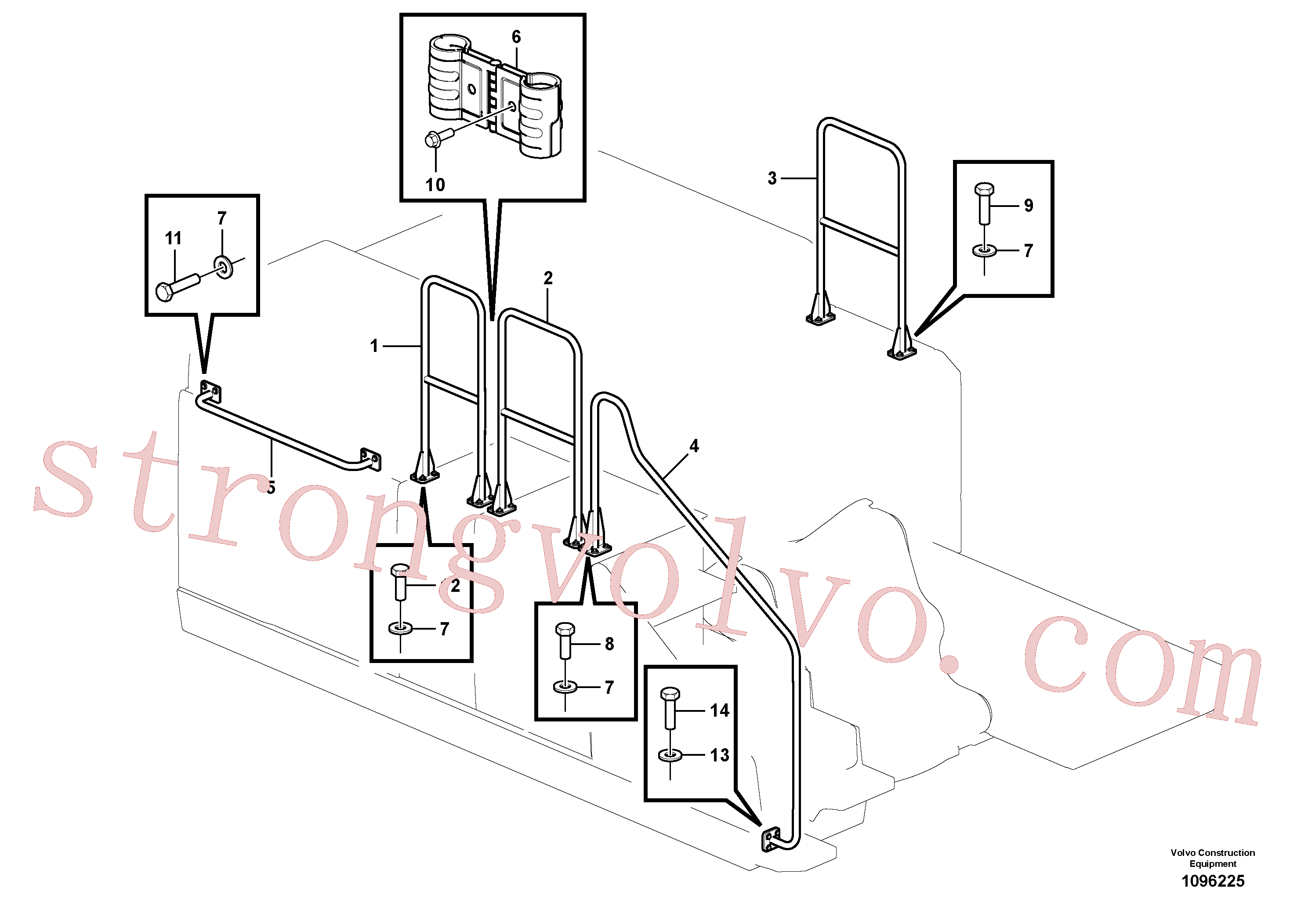 VOE60110316 Volvo Corrimão(1096225 Montagem)