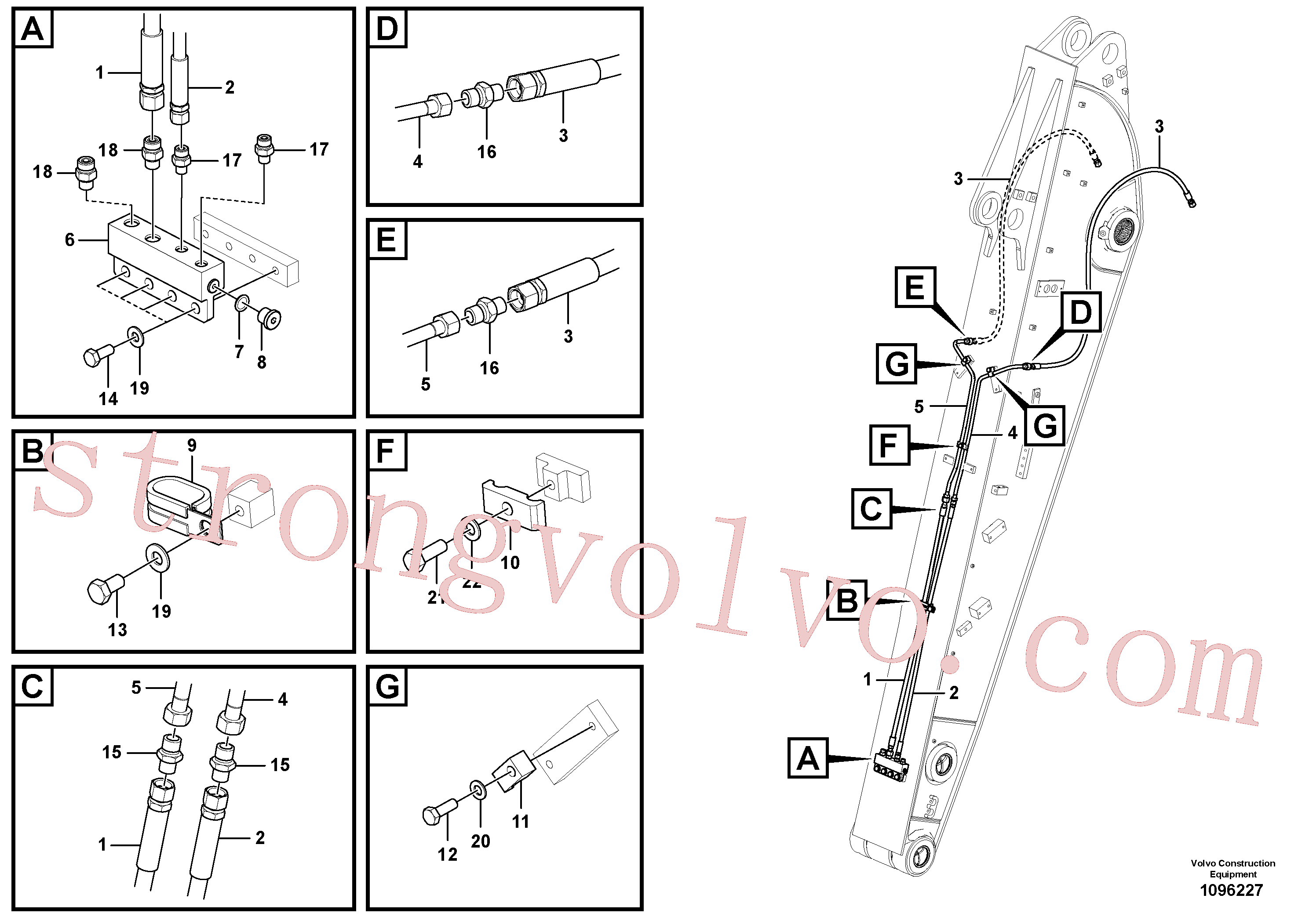 Volvo SA9415-31012 Plug Volvo Acessórios para escavadeira