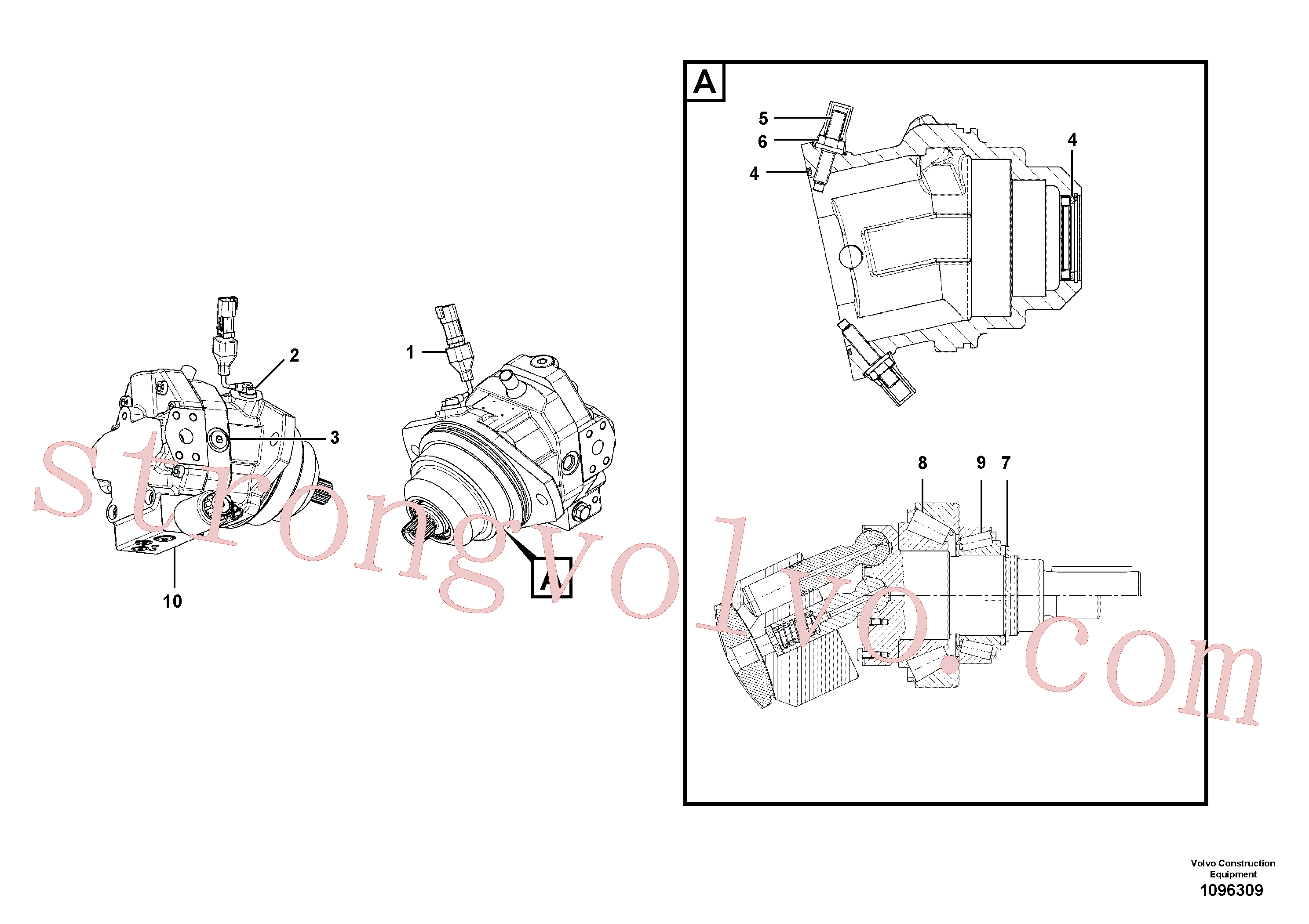 ZM2282576 Volvo Motor de deslocação(1096309 Montagem)