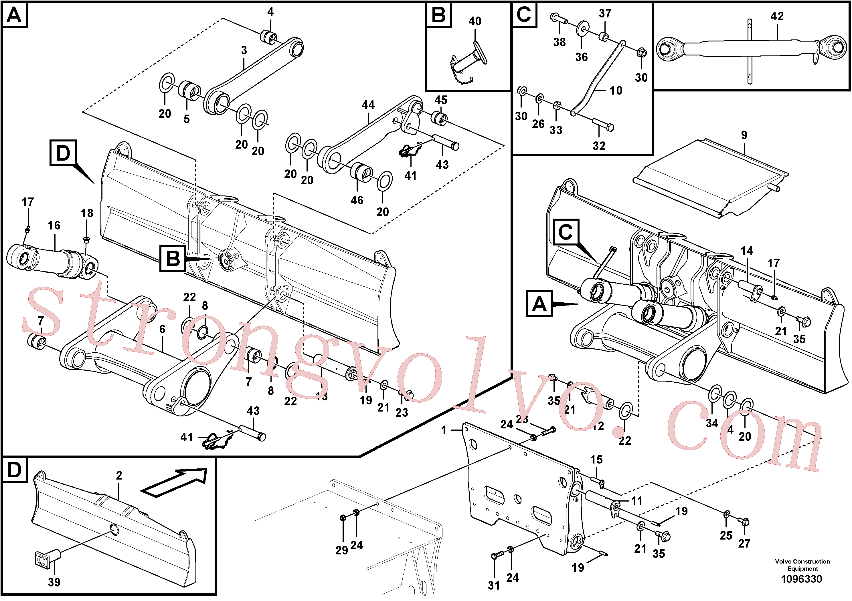 VOE14512450 Volvo Lâmina niveladora(1096330 Montagem)