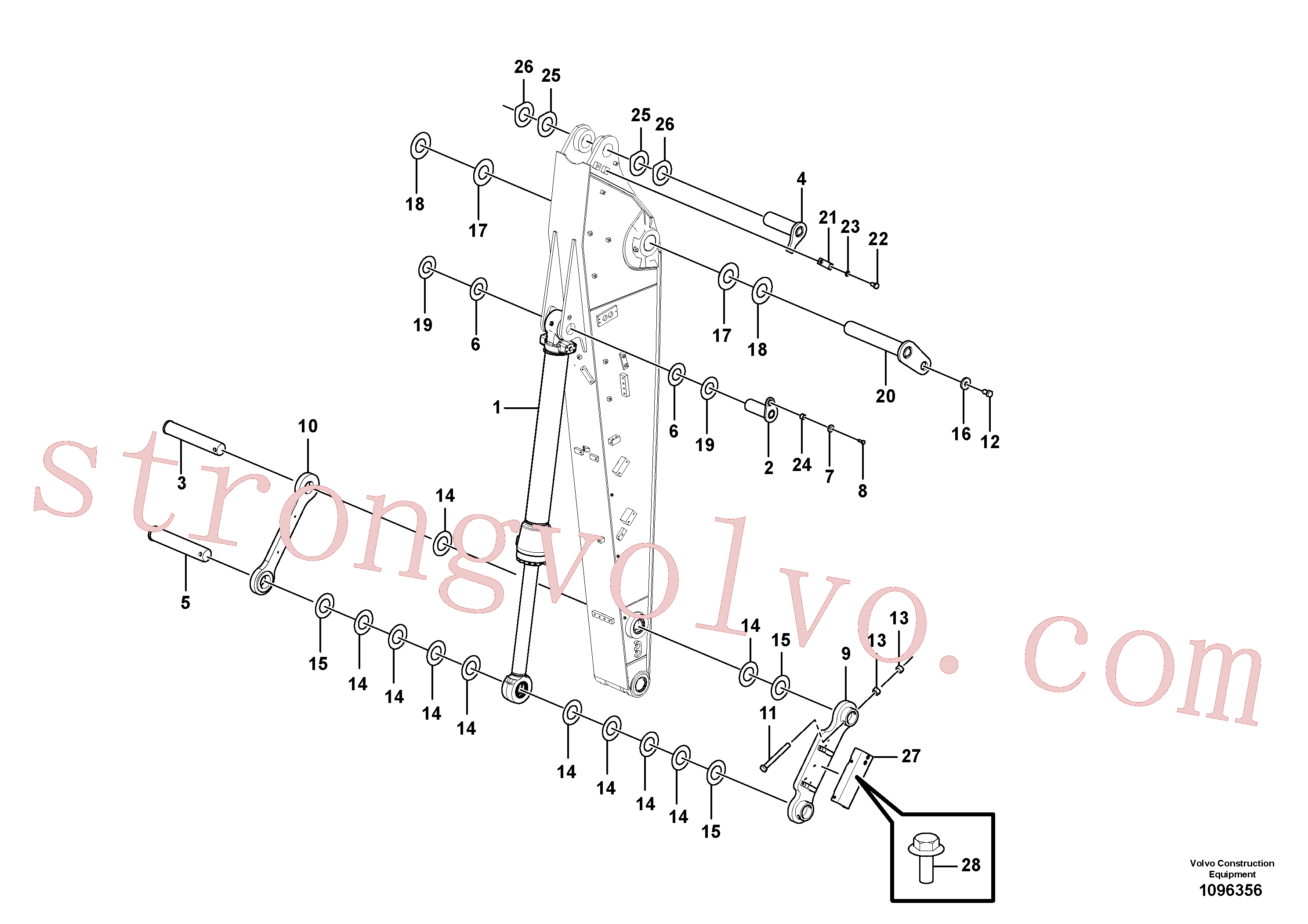 Volvo Acessórios para escavadeira VOE14571401 Alavanca conectora Acessórios