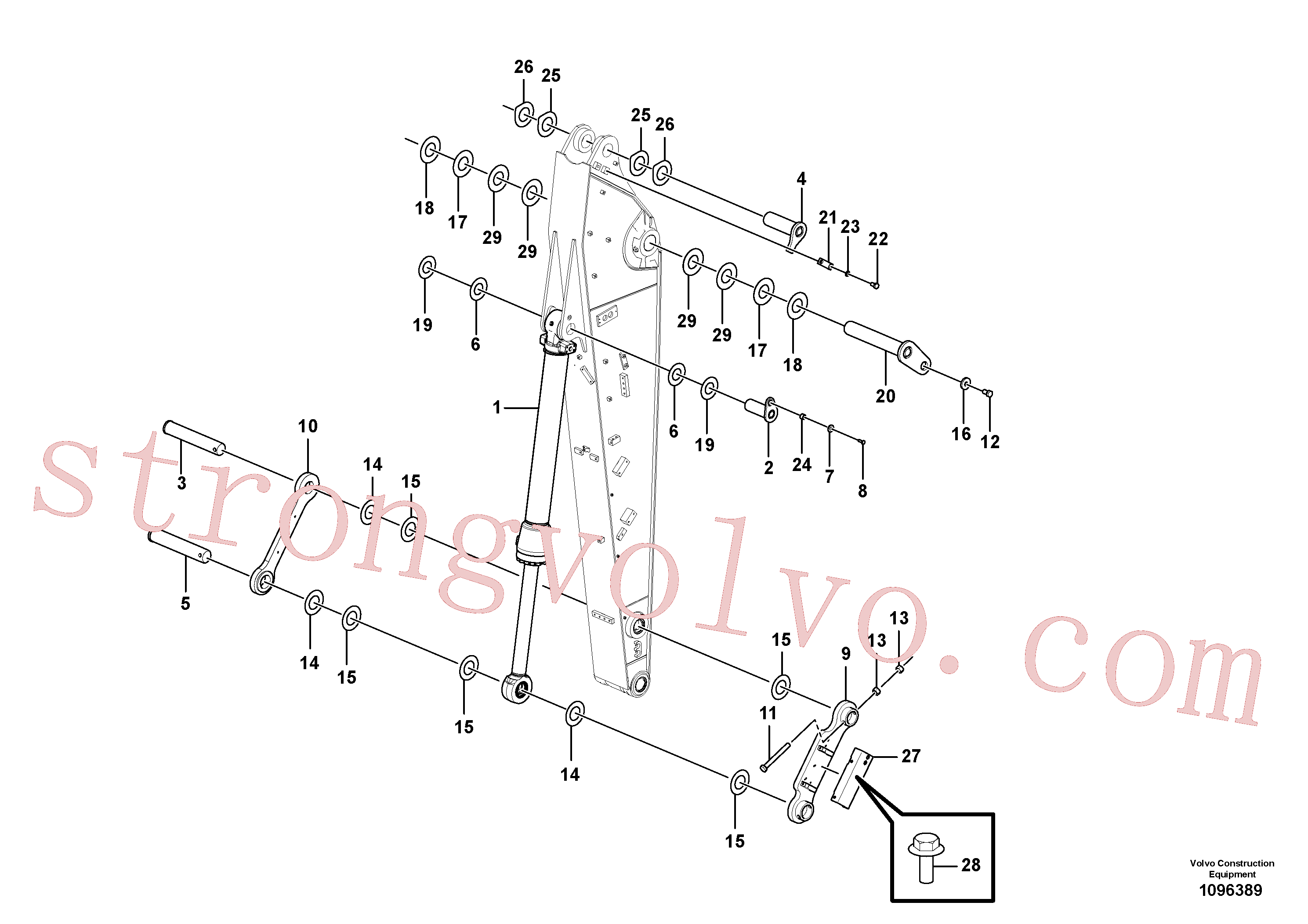 VOE14520860 Volvo Elos do braço de afundamento(1096389 Montagem)