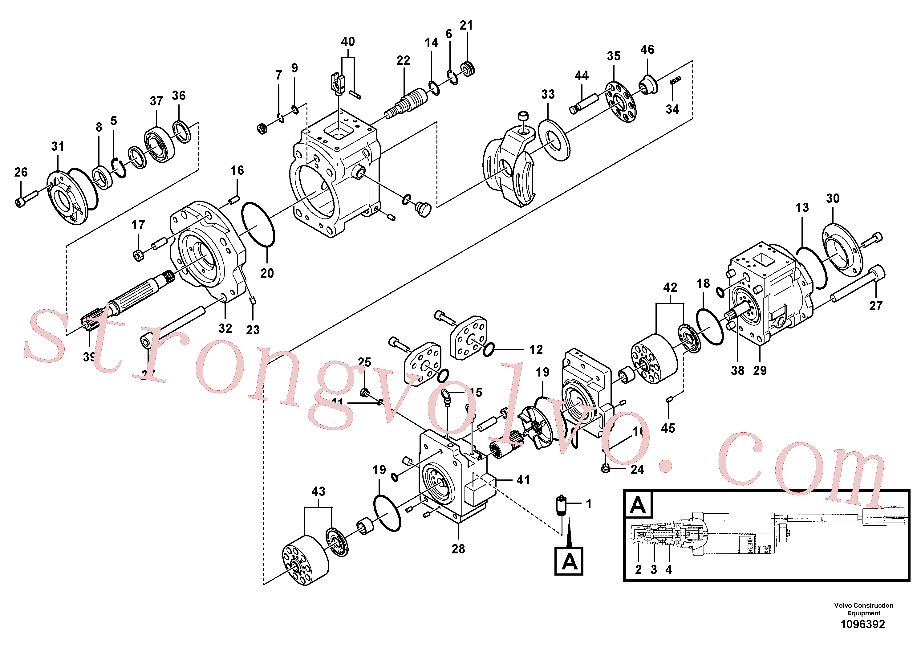 VOE14625693 Bomba hidráulica Volvo escavadeira
