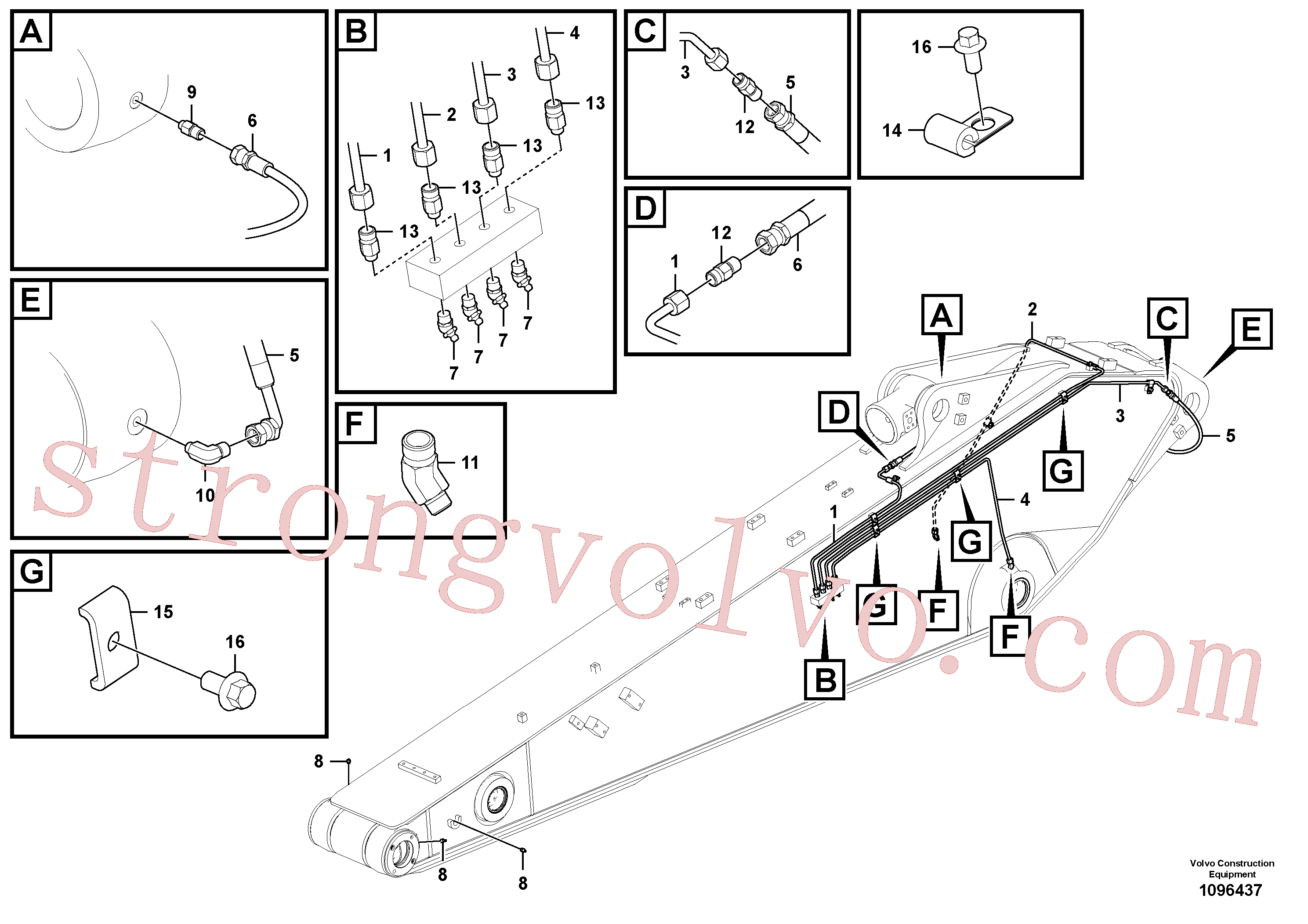 Volvo Montagem VOE14552323 Tubo Acessórios