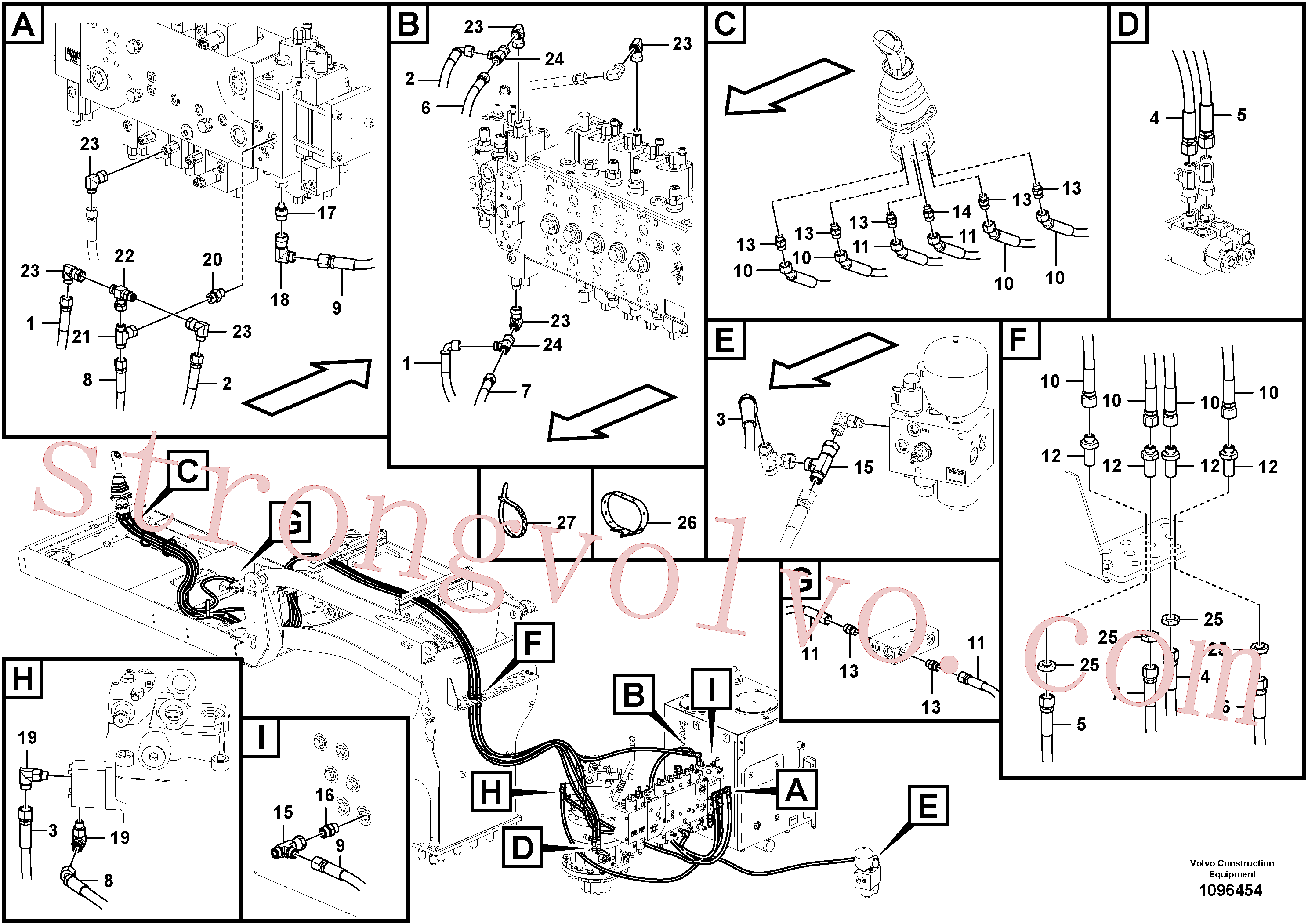 VOE15800509 Volvo Sistema servomotor, válvula de comando para válvula de comando à distância(1096454 Montagem)