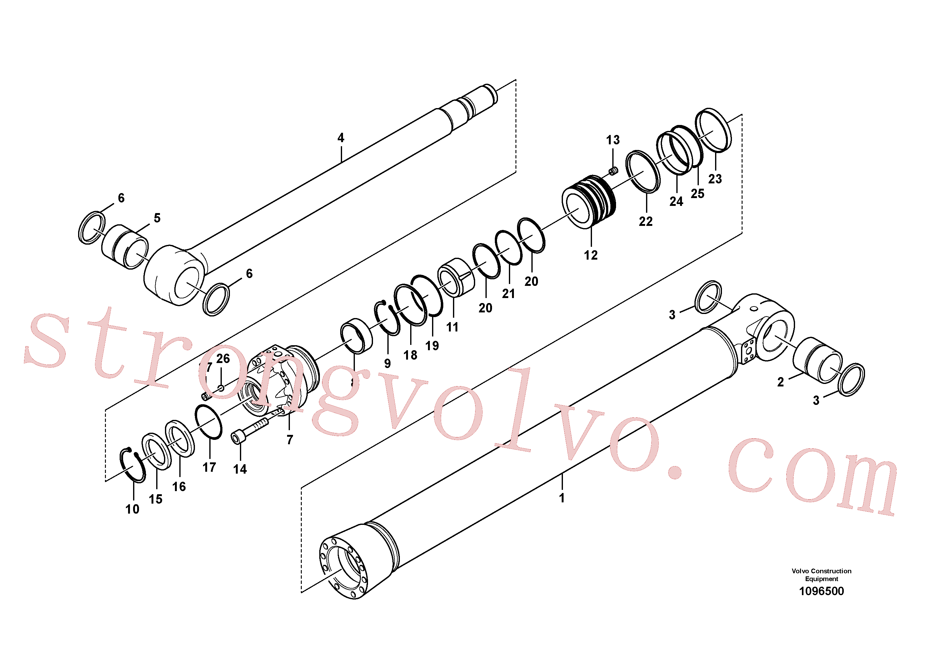 VOE14883559 Volvo Cilindro de balde(1096500 Montagem)