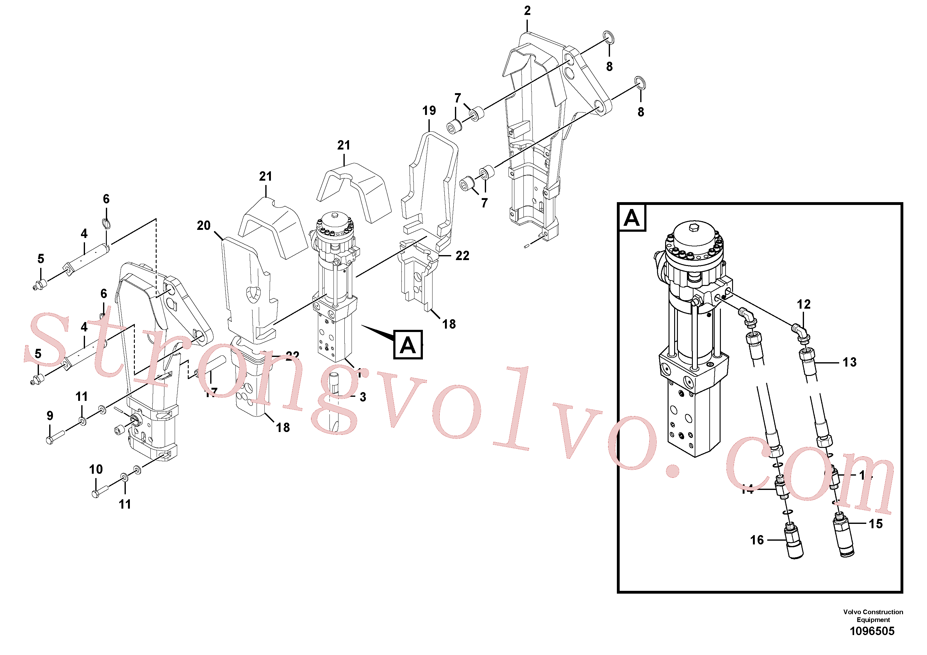 VOE14534796 Volvo Retentor para o martelo(1096505 Montagem)