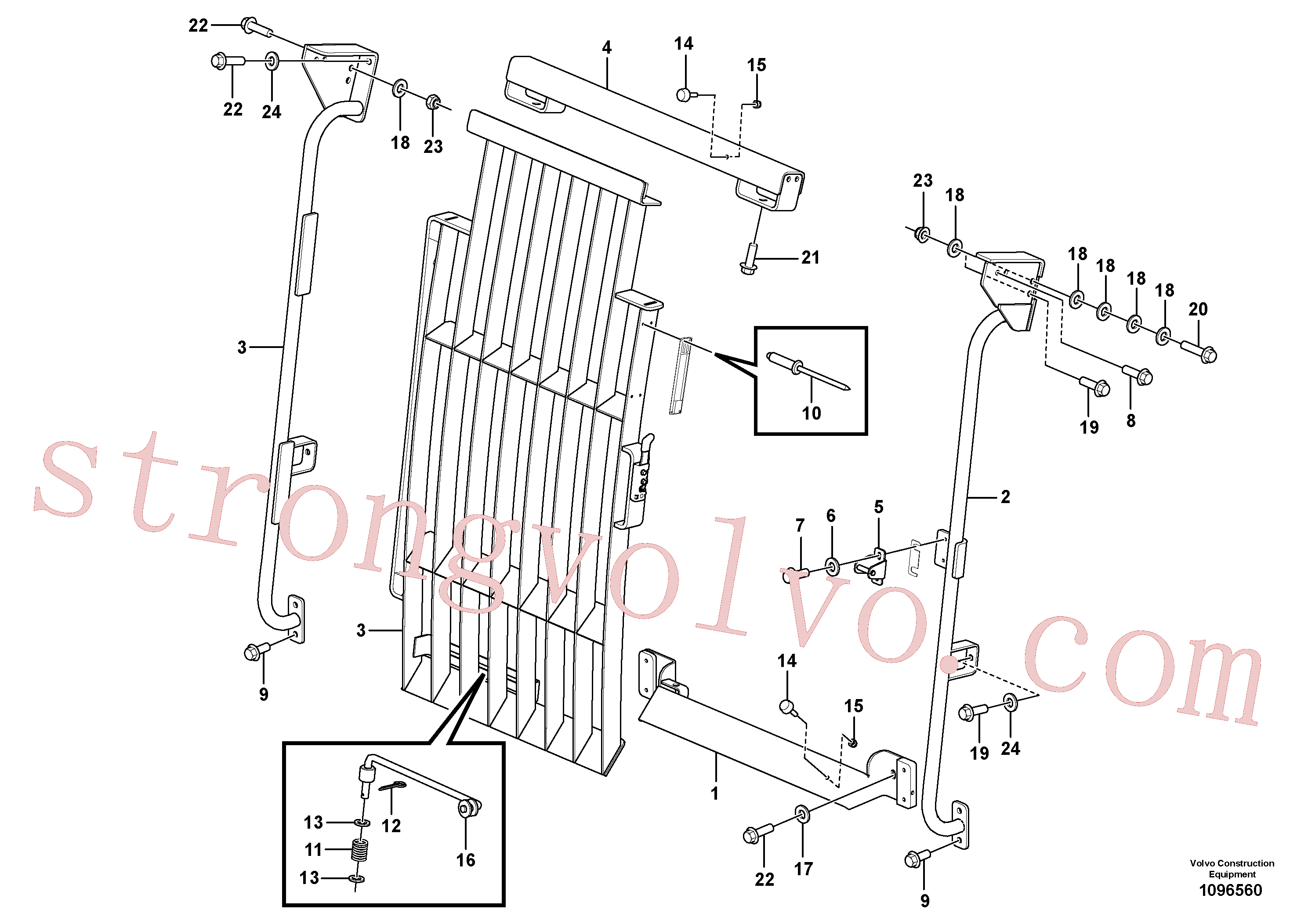 VOE60113368 Volvo Resguardo contra objectos em queda (FOPS)(1096560 Montagem)