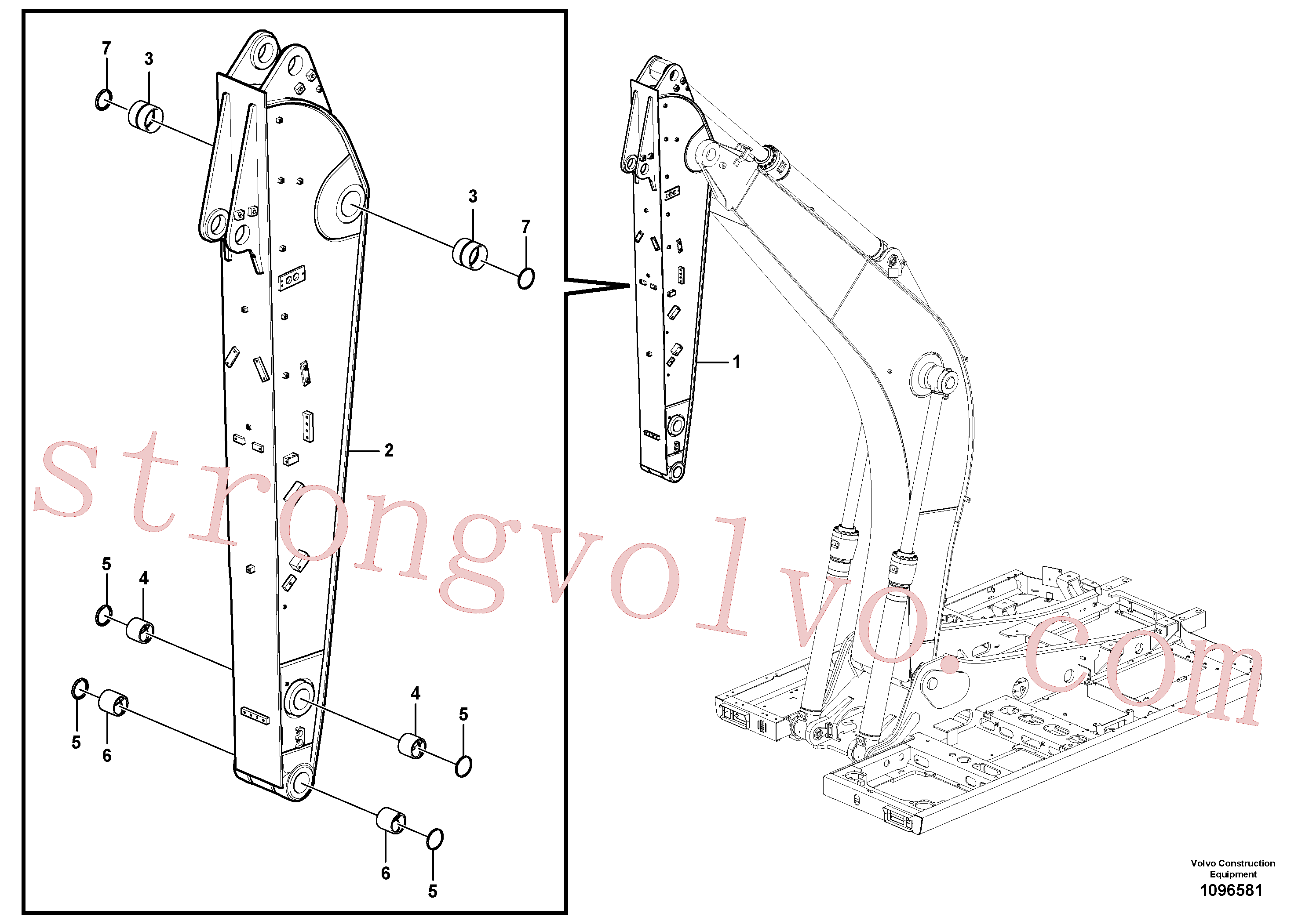 Volvo VOE14515418 Bucha Volvo Acessórios para escavadeira