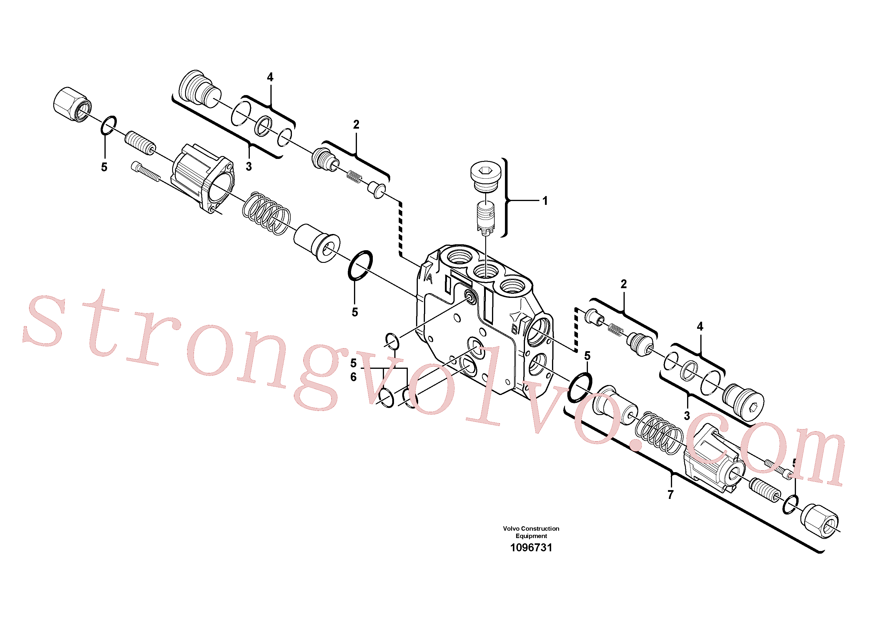 PJ7410425 Volvo Secção da válvula(1096731 Montagem)