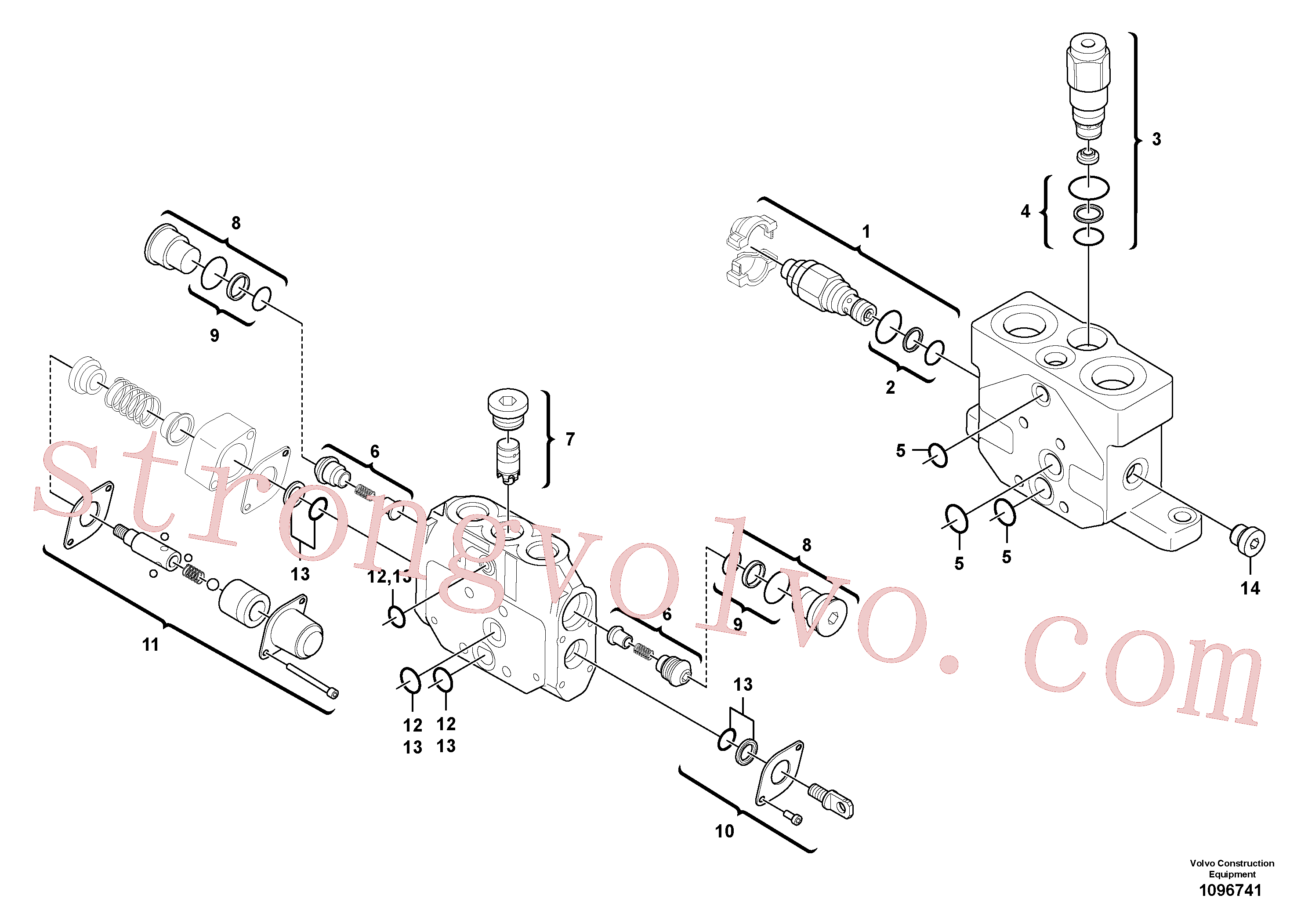 VOE17473184 Corpo da valvula Volvo escavadeira