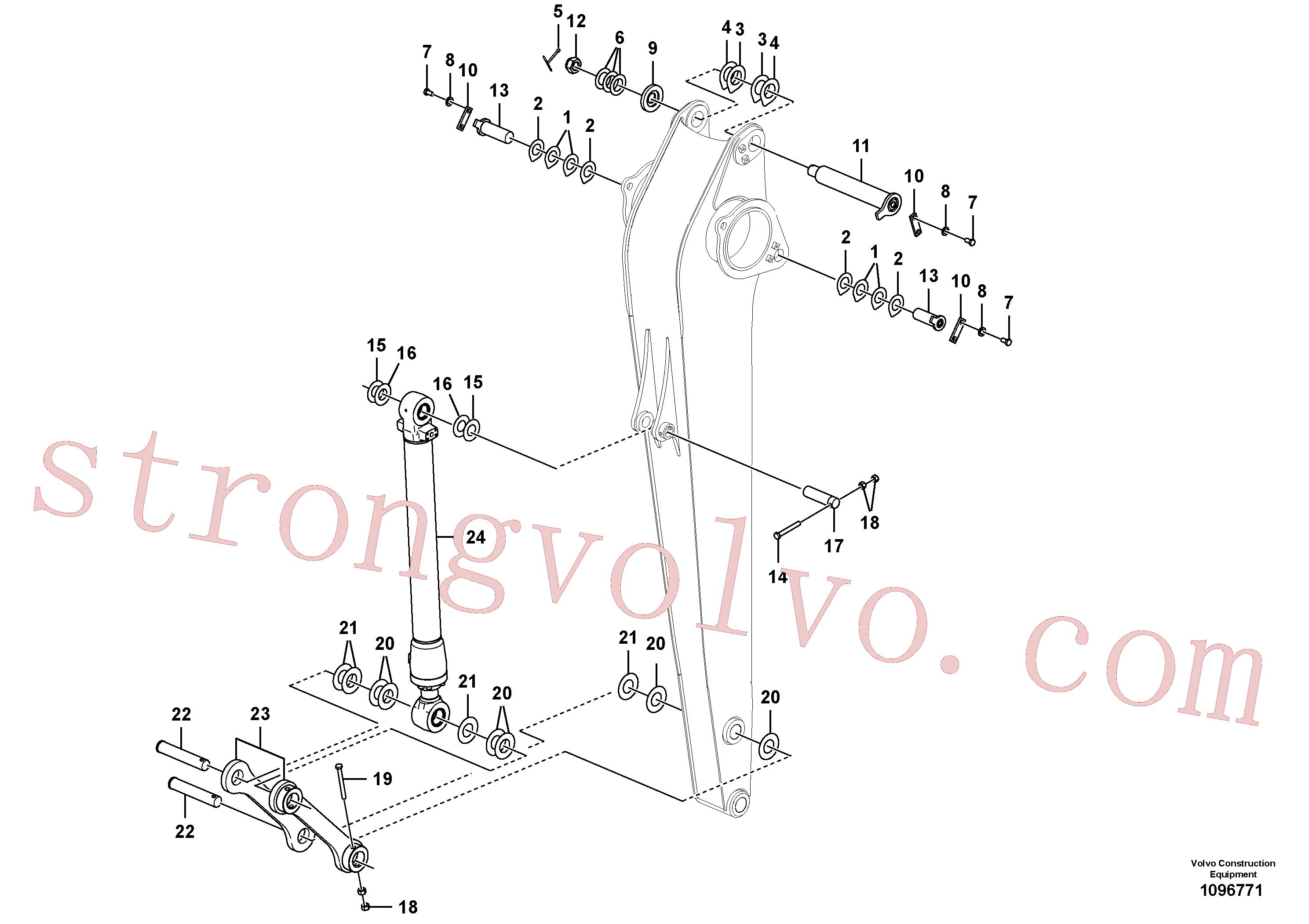 VOE14618713 Volvo Elos do braço de afundamento(1096771 Montagem)