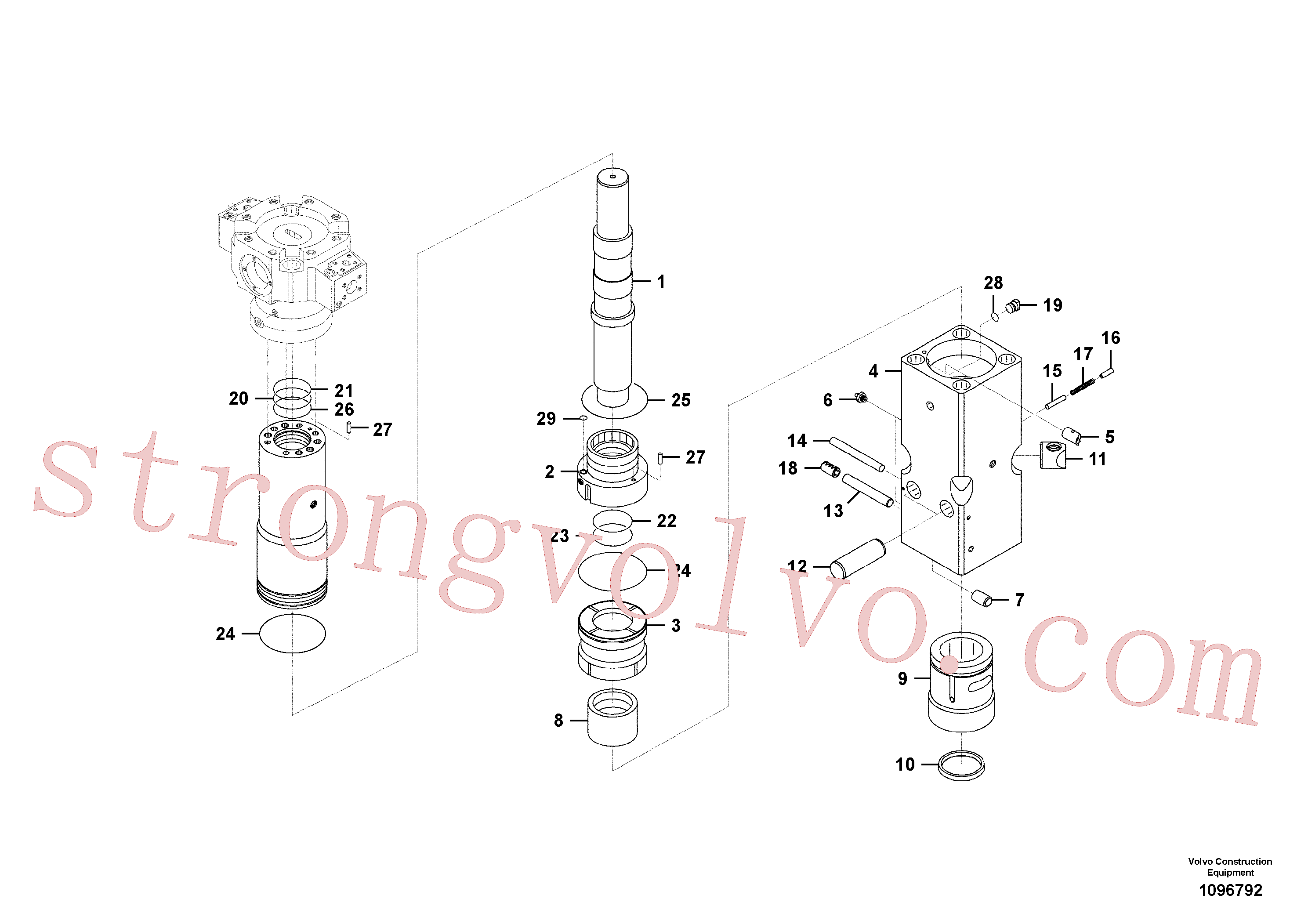 VOE14534698 Volvo Martelo hidráulico, alojamento do acumulador(1096792 Montagem)