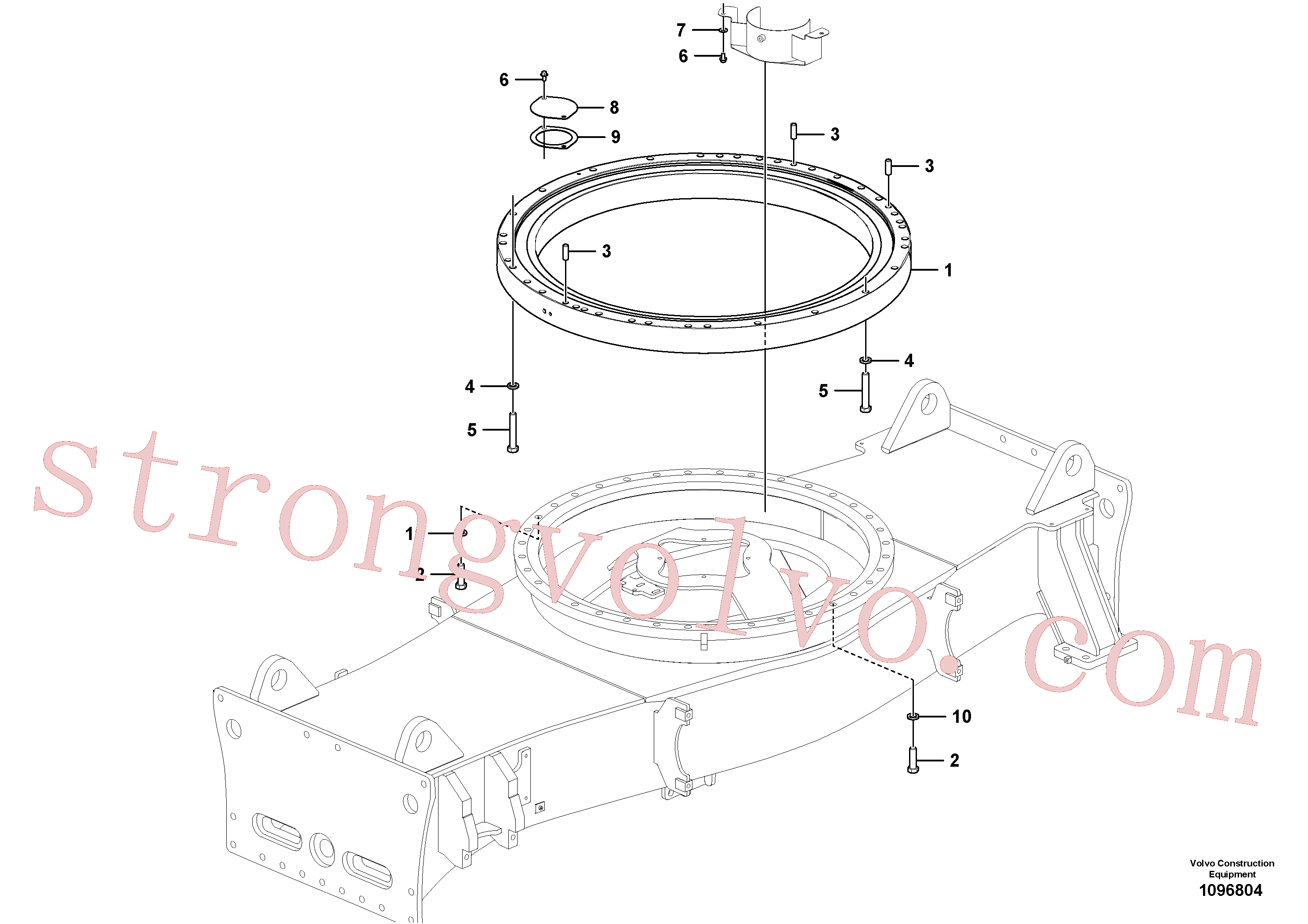 VOE60110289 Volvo Acoplamento do anel rotativo(1096804 Montagem)