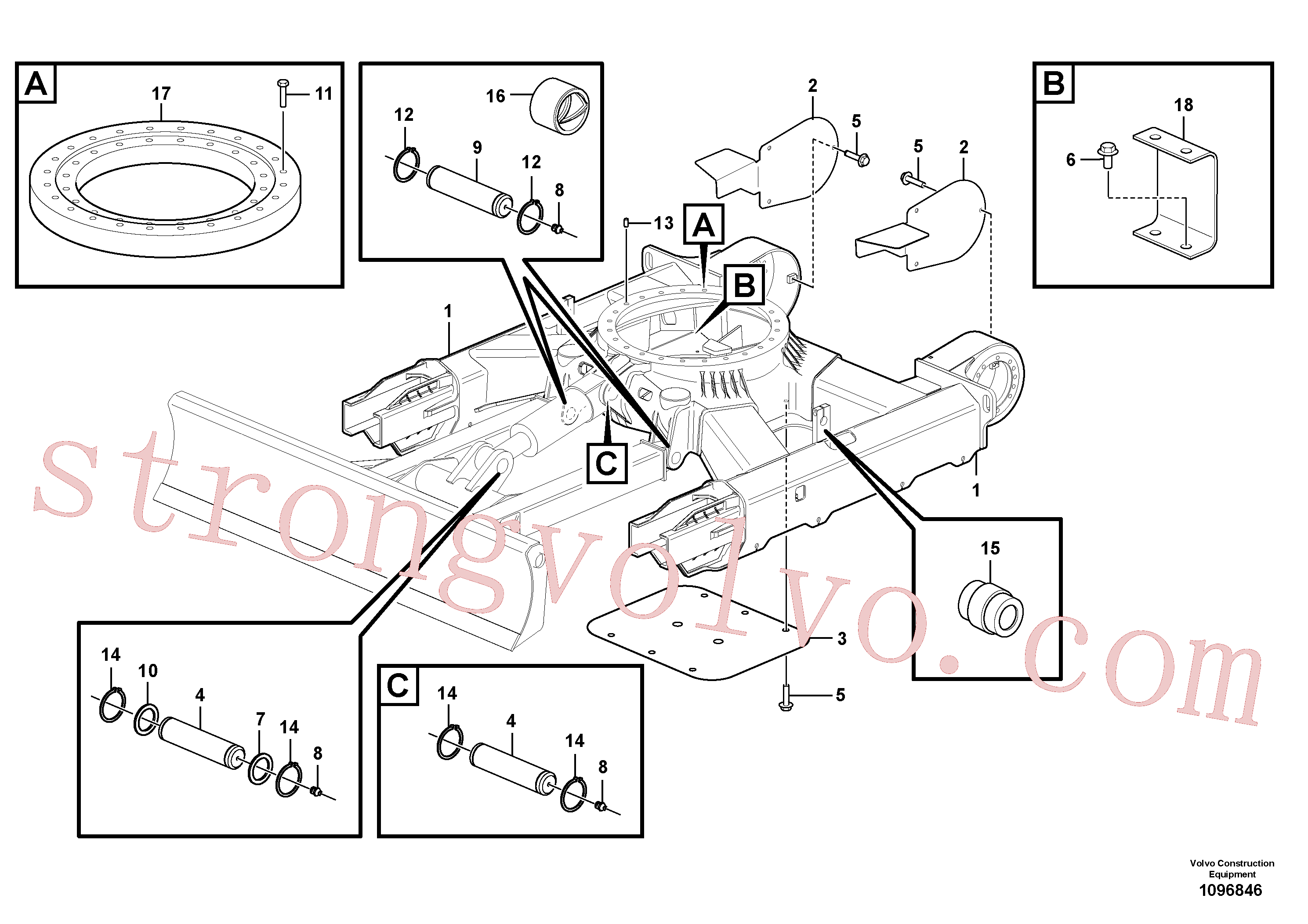VOE11802313 Volvo Substrutura(1096846 Montagem)