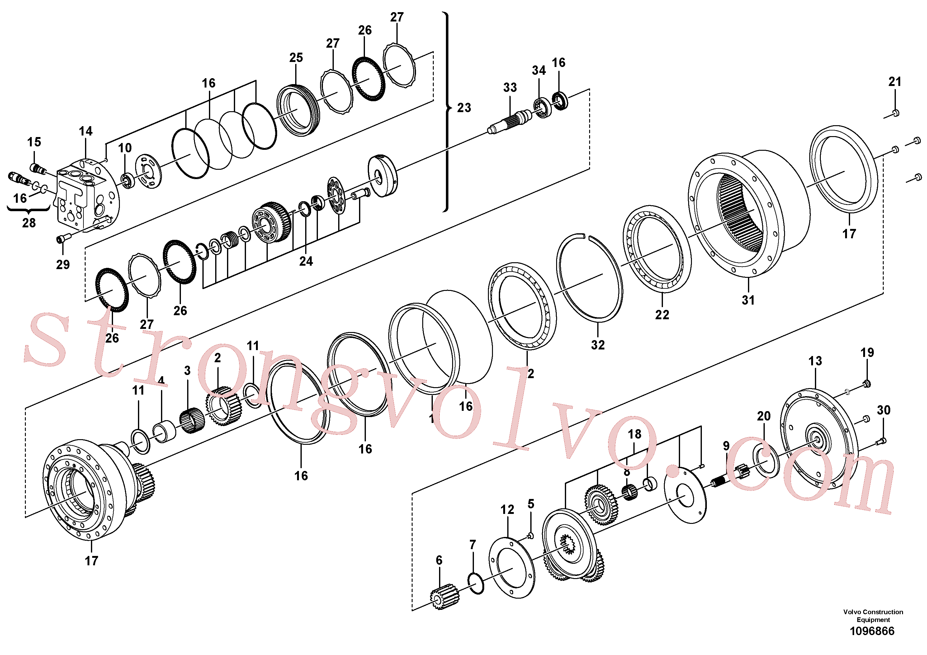 Volvo Montagem VOE14573780 Engrenagem Acessórios