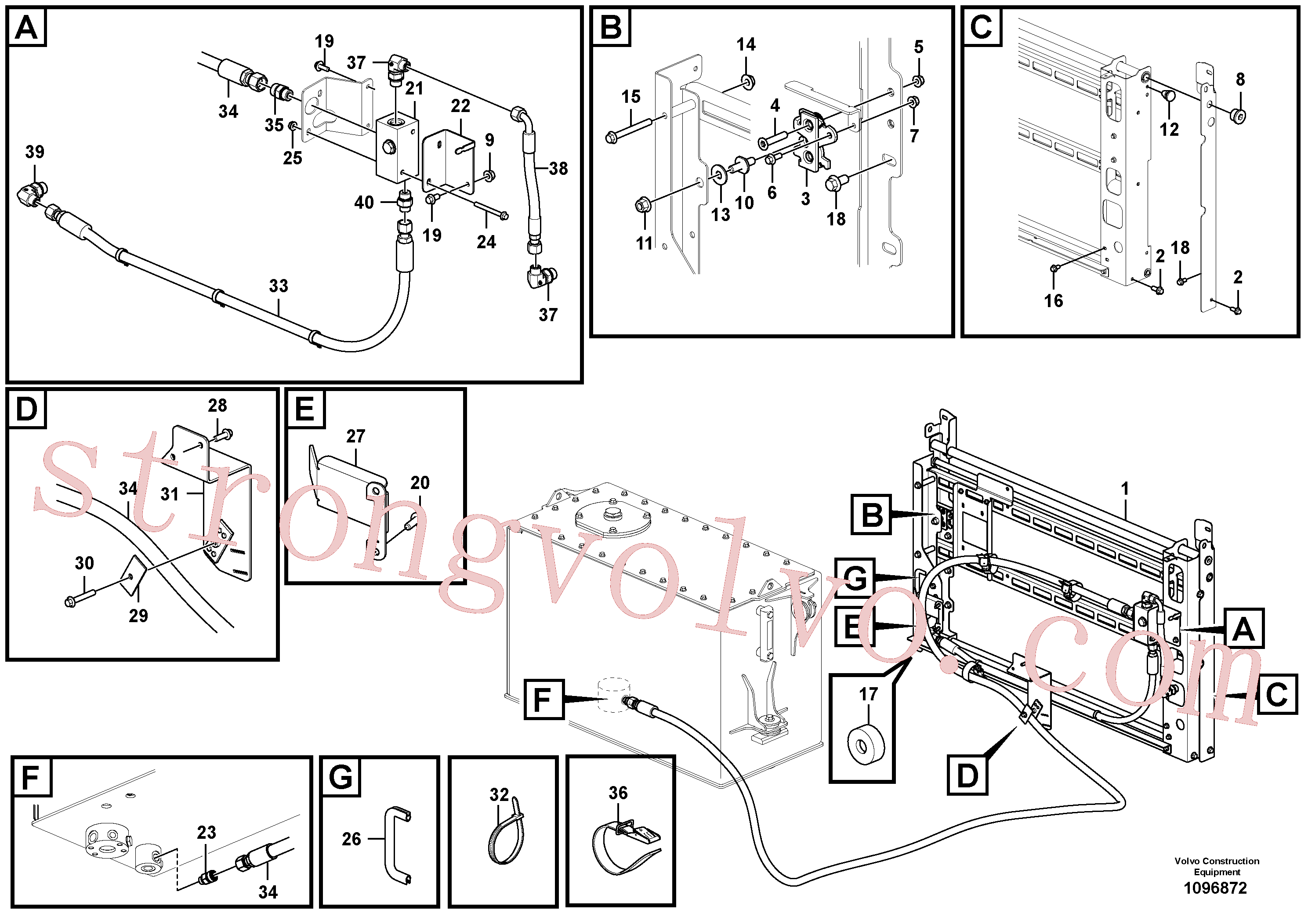 VOE16211862 Volvo Refrigerador de óleo hidráulico(1096872 Montagem)