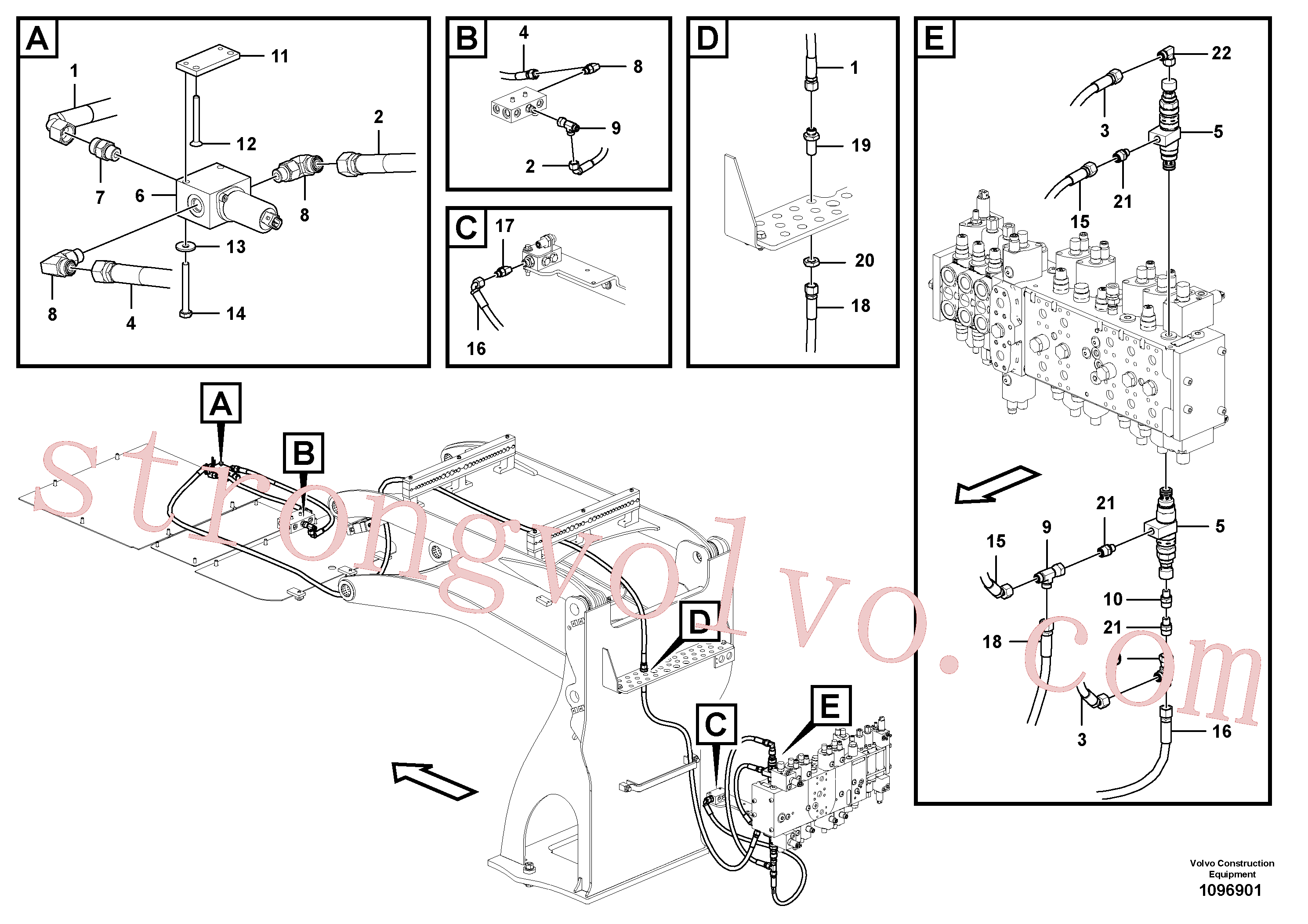 VOE938306 Volvo Comando da pressão do servo-sistema(1096901 Montagem)