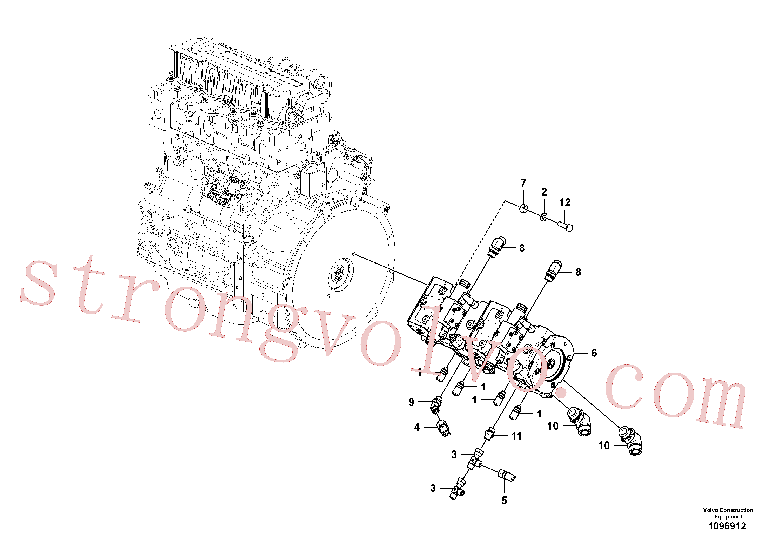 Volvo VOE936781 Niple de teste Volvo Acessórios para escavadeira