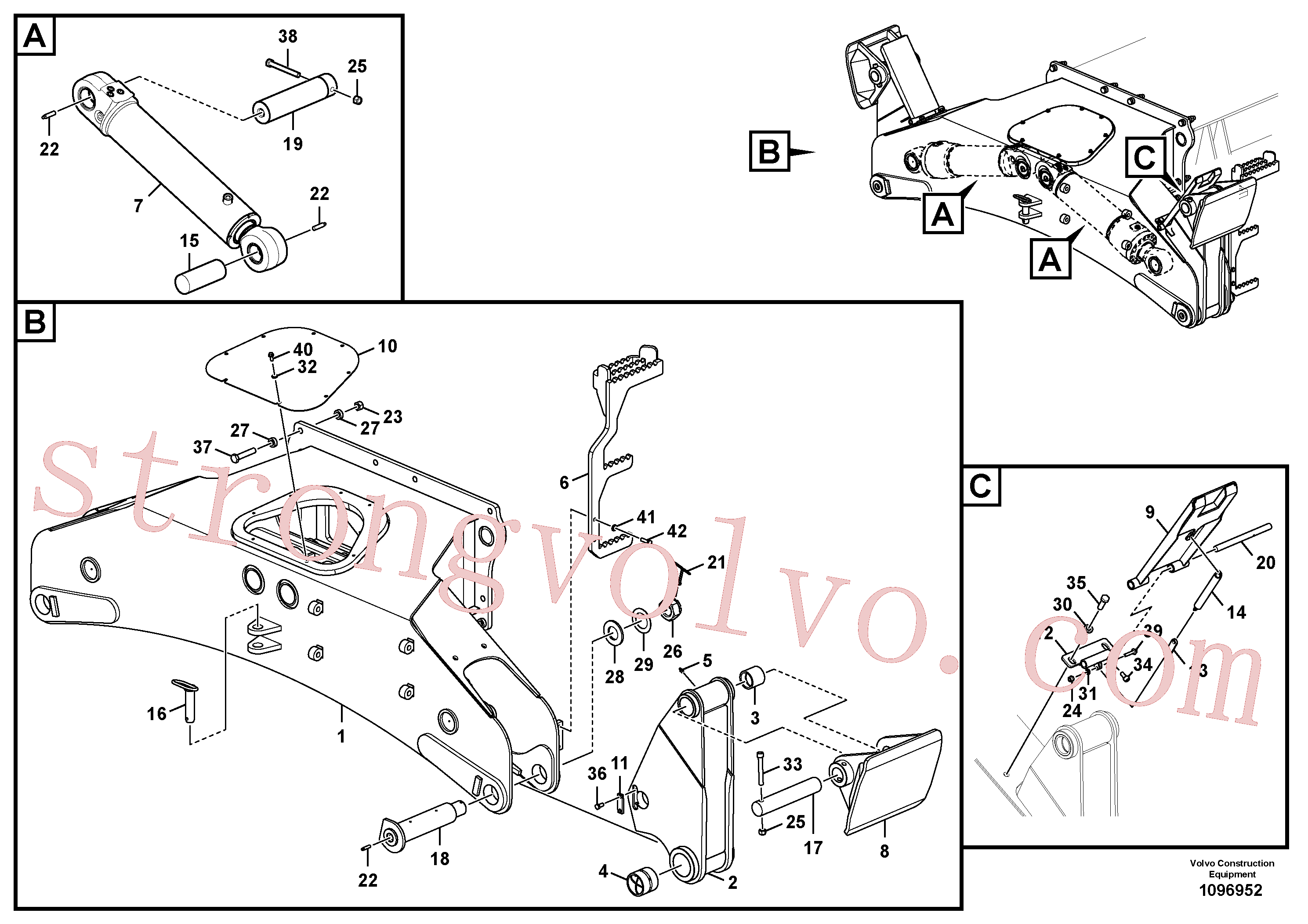 VOE997471 Parafuso sextavado Volvo escavadeira