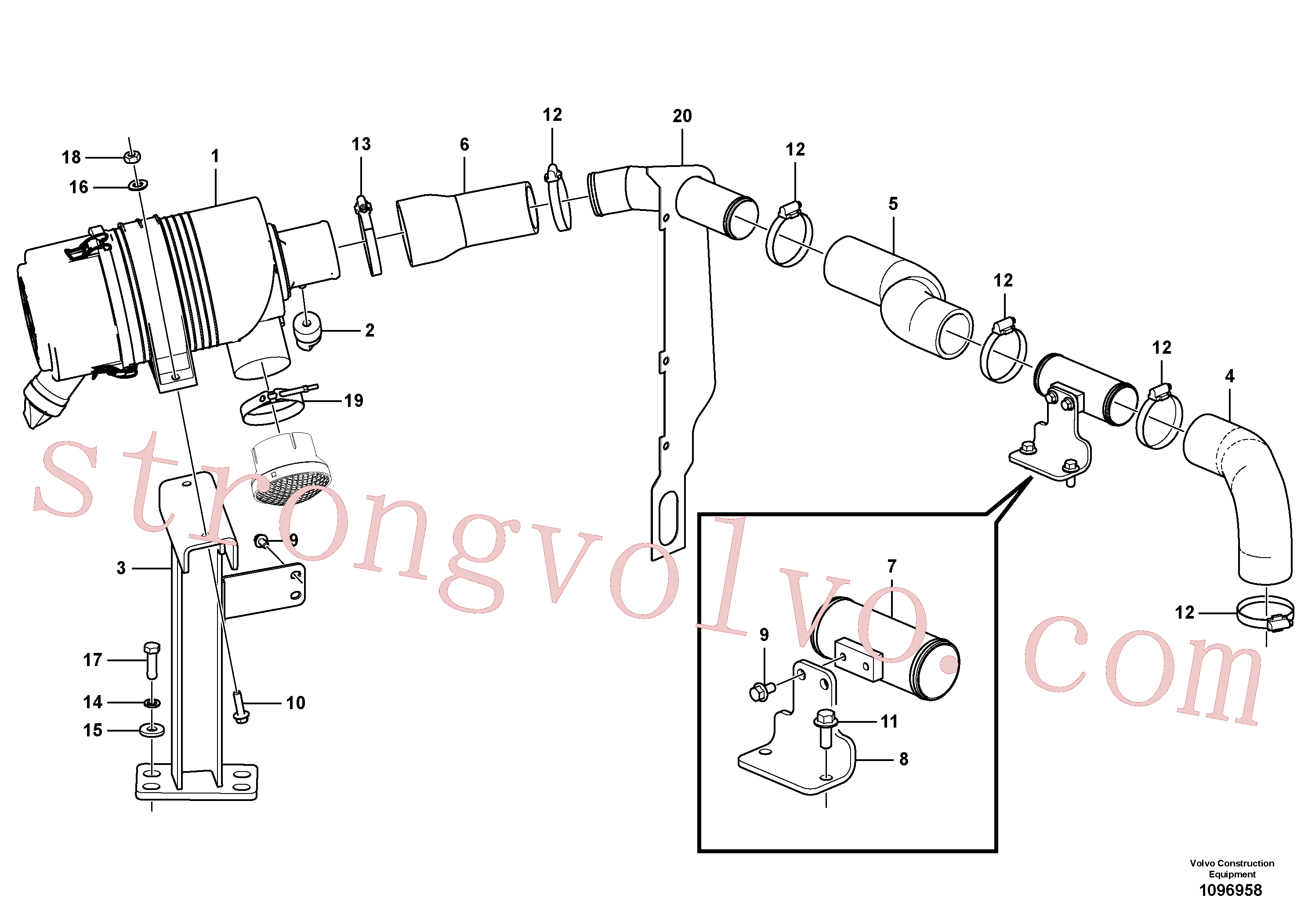 SA9313-10300 Volvo Sistema de admissão(1096958 Montagem)