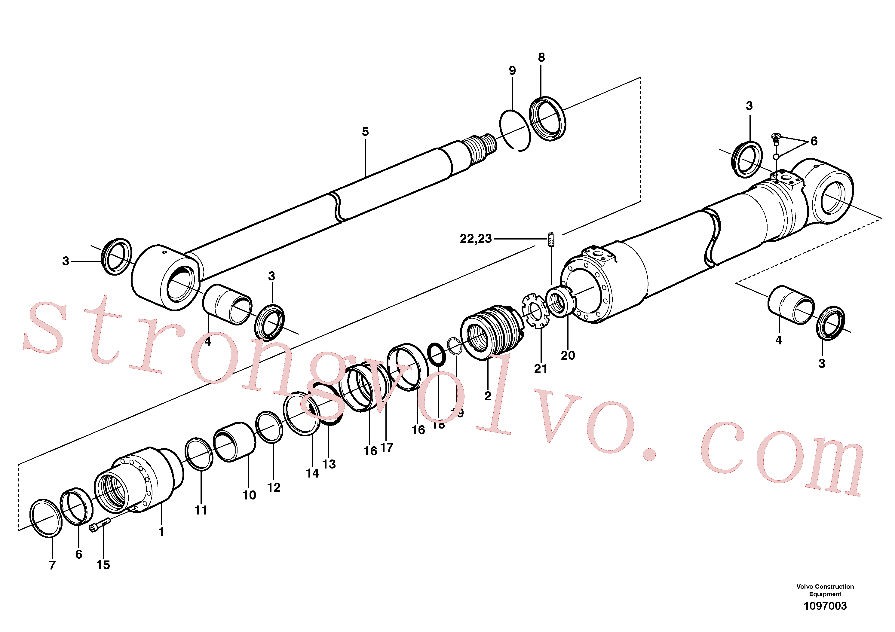 Volvo Acessórios para escavadeira VOE14372339 Cilindro Acessórios